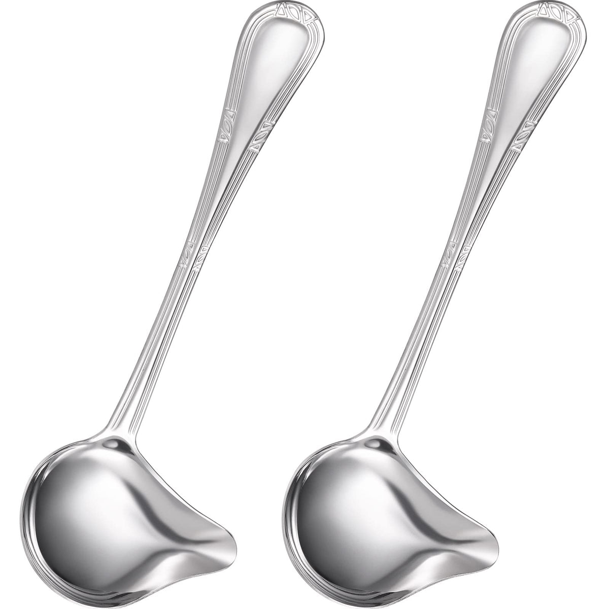 Patelai 2 Pcs Small Ladle Gravy Spoon Drizzle Spoon 1 oz Stainless Steel