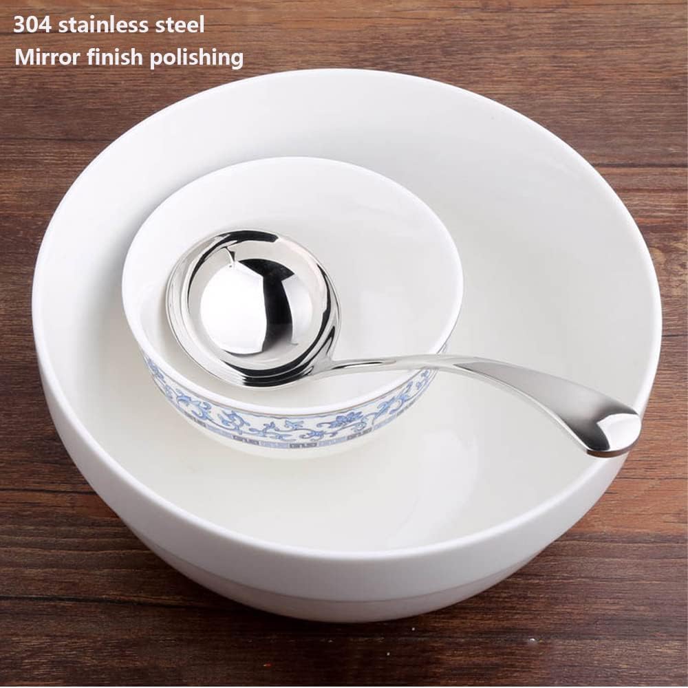 7.9-Inch Silver Small Ladle,Pack of 2,Premium 18/10 Stainless Steel,Ideal for Serving Gravy,Sauce,Soup