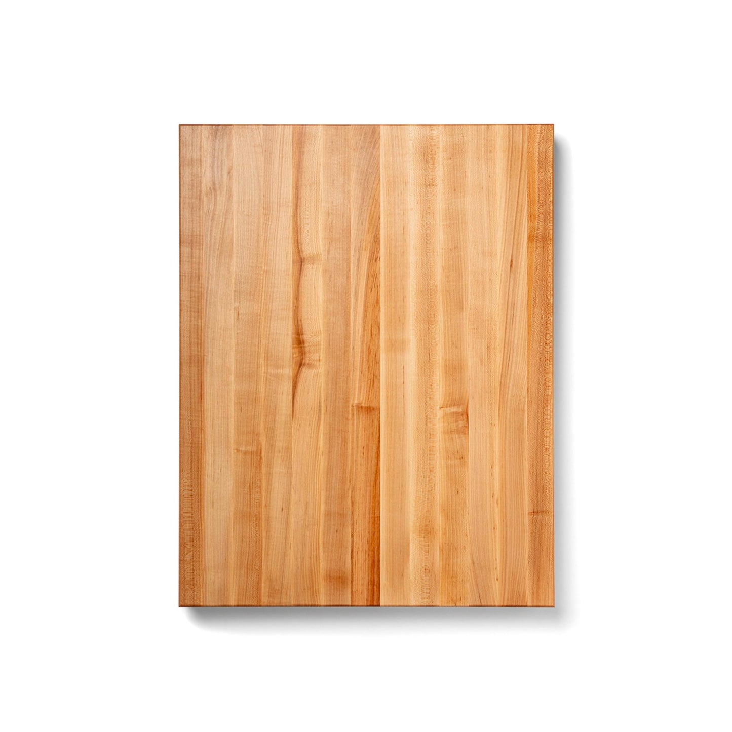 John Boos Handle Boards Series Rectangular Wooden Maple Cutting Board 24”x18” – 2.25” Thick, 30-lb Reversible Butcher Block with Juice Groove, Edge-Grain & Metal Handles – Made in the USA