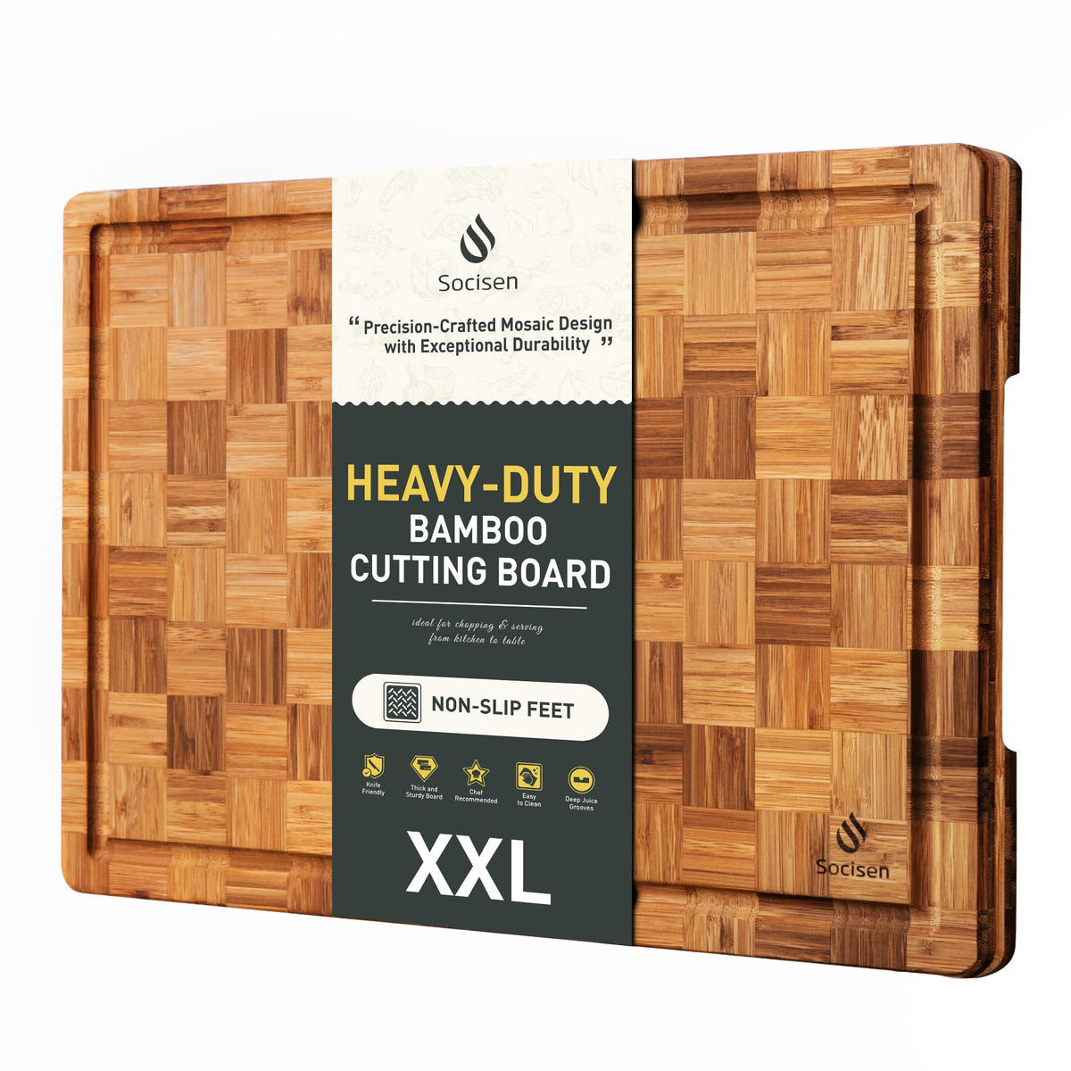 Bamboo Cutting Board 16'' Wood Wooden Cutting Boards for Kitchen Chopping