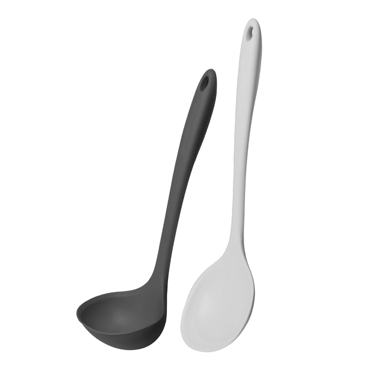 Kitchen Mama DuoEssentials Ladle & Cooking Spoon Set, Red