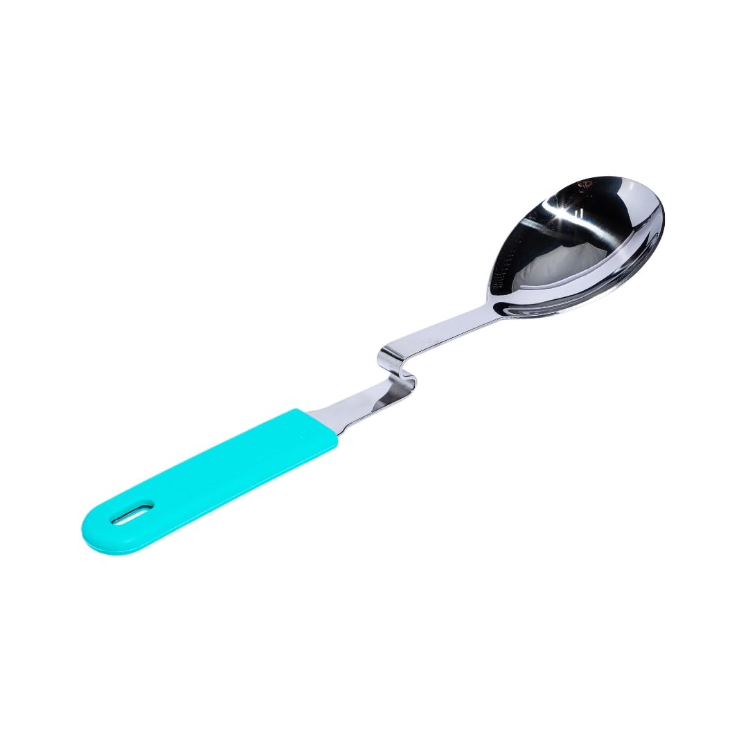 Souper Cubes Soup Ladle Stainless Steel with Patented Pot Hook, Blueberry