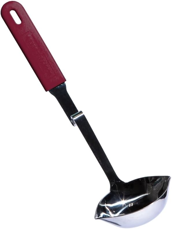 Souper Cubes Soup Ladle Stainless Steel with Patented Pot Hook, Blueberry