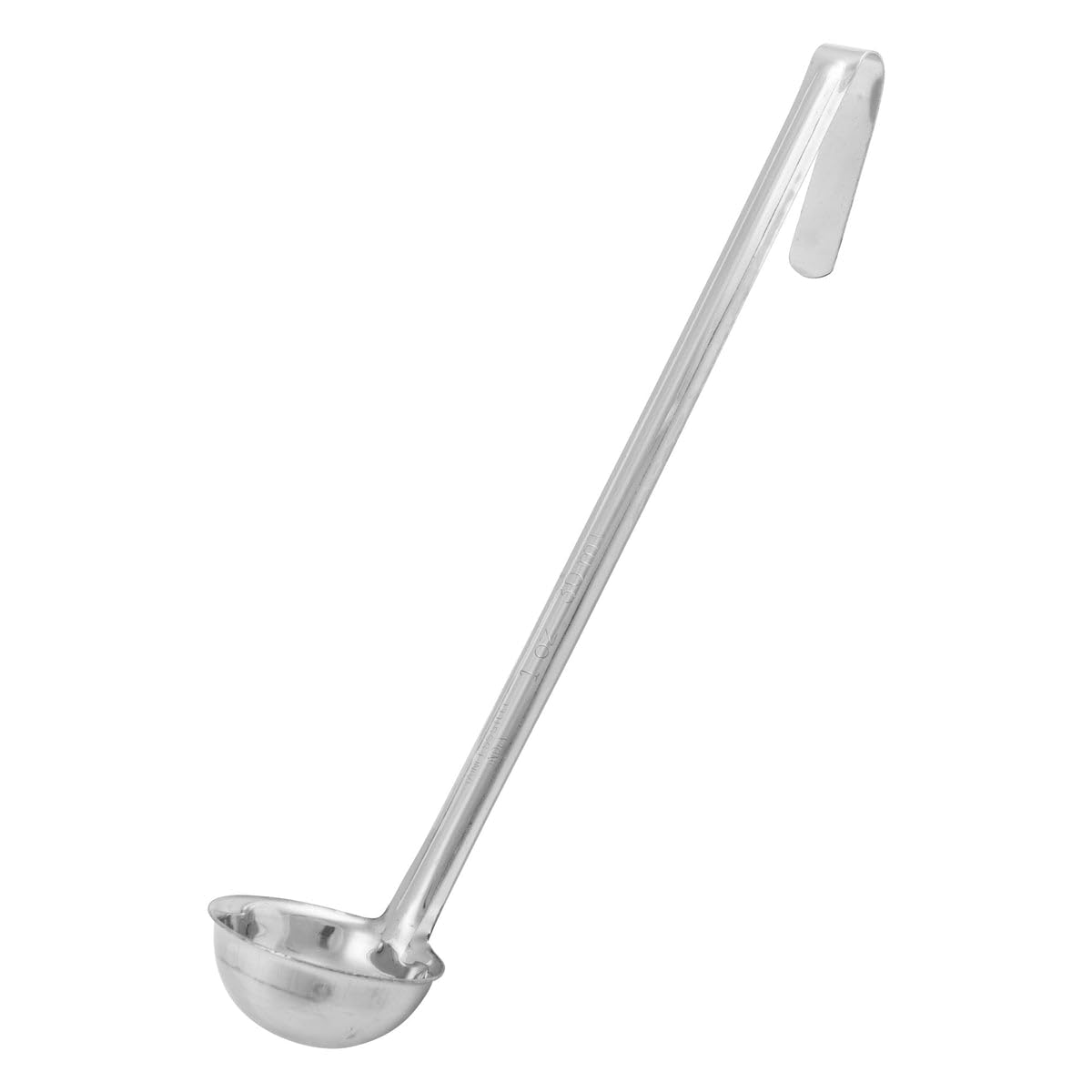 Winco 16 oz Red One Piece Stainless Steel Ladle