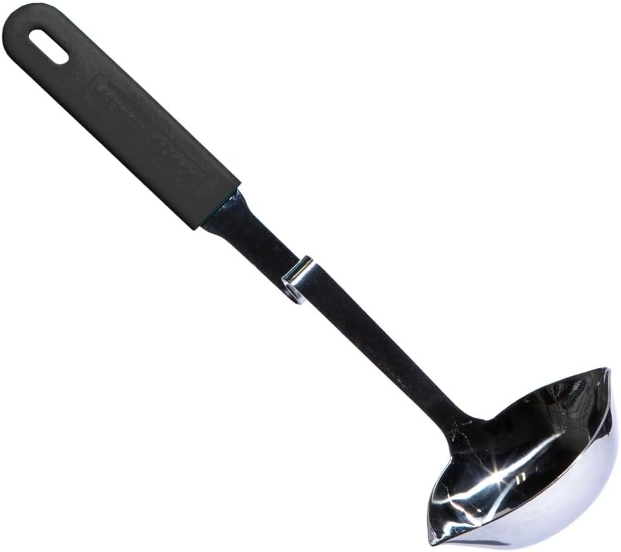 Souper Cubes Soup Ladle Stainless Steel with Patented Pot Hook, Blueberry