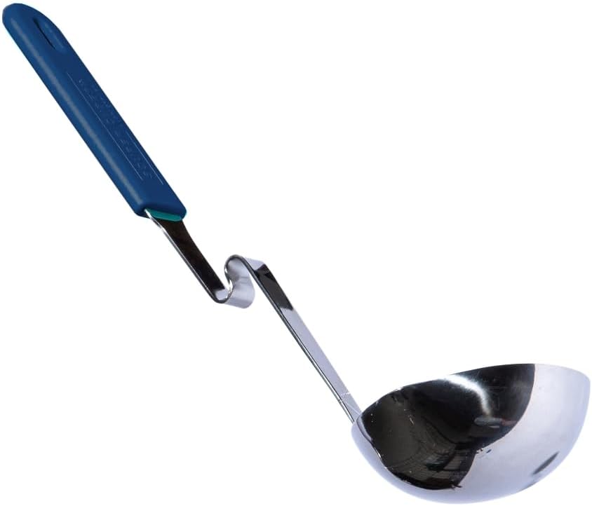 Souper Cubes Soup Ladle Stainless Steel with Patented Pot Hook, Blueberry