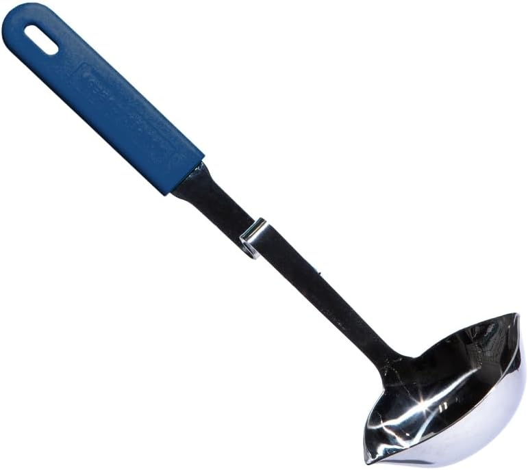 Souper Cubes Soup Ladle Stainless Steel with Patented Pot Hook, Blueberry