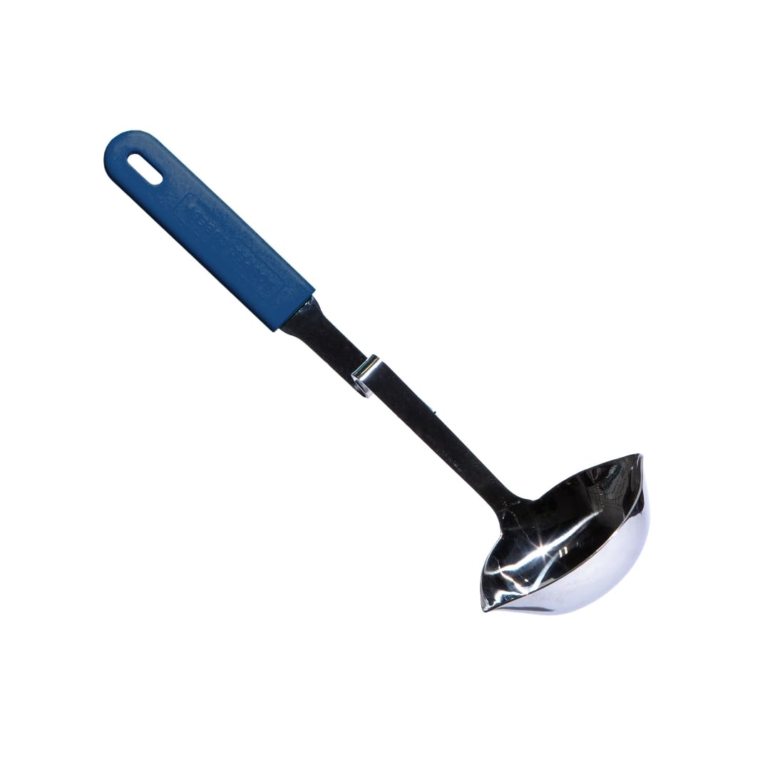 Souper Cubes Soup Ladle Stainless Steel with Patented Pot Hook, Blueberry