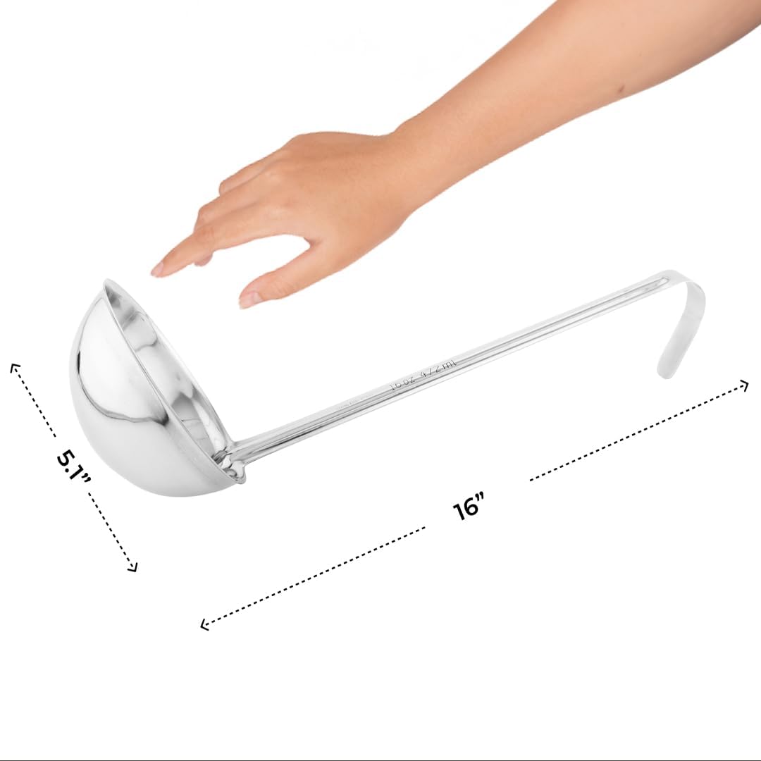 Restaurantware 16 oz Stainless Steel Serving Ladle