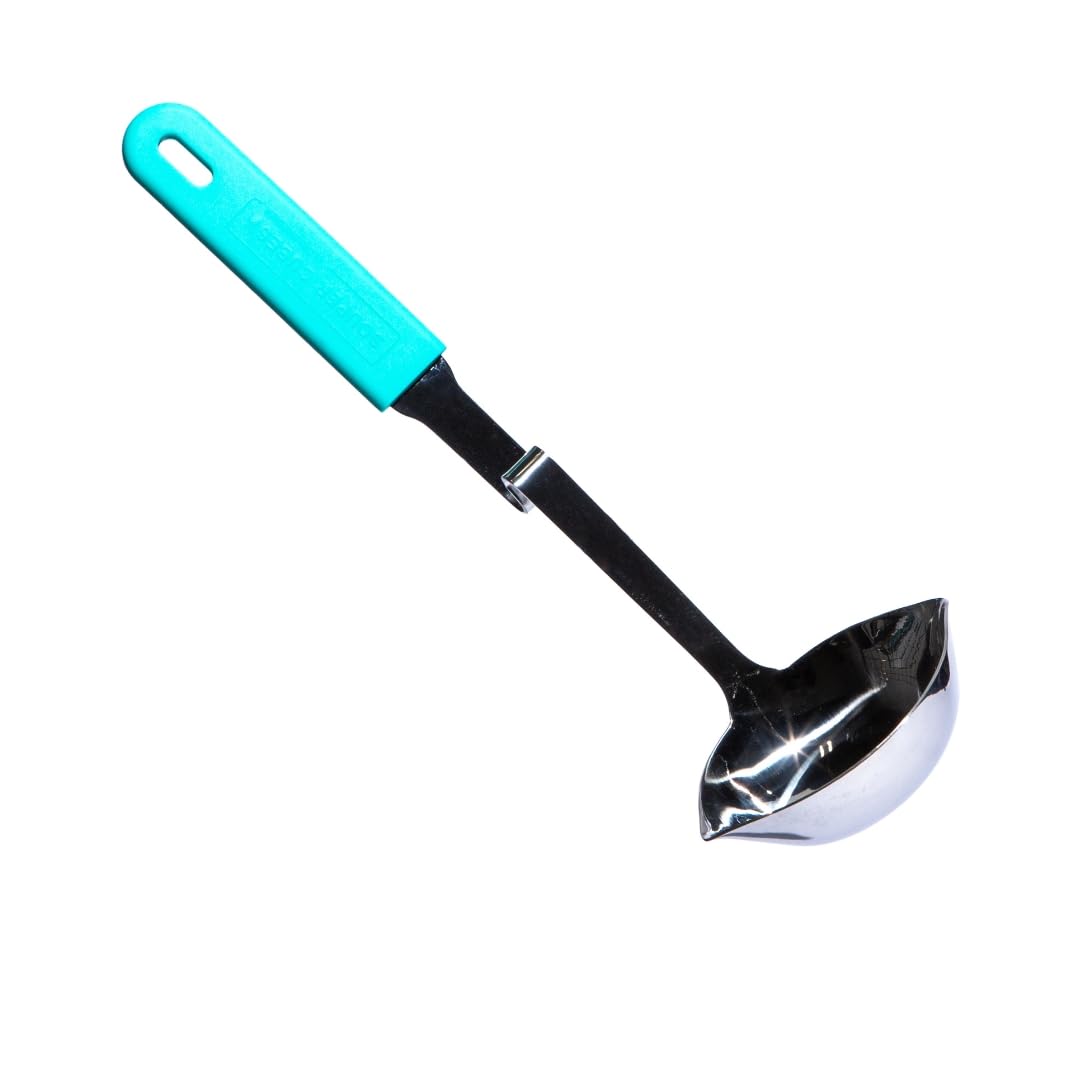 Souper Cubes Soup Ladle Stainless Steel with Patented Pot Hook, Blueberry