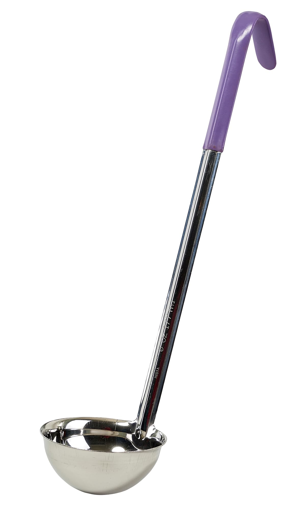 Winco 16 oz Red One Piece Stainless Steel Ladle