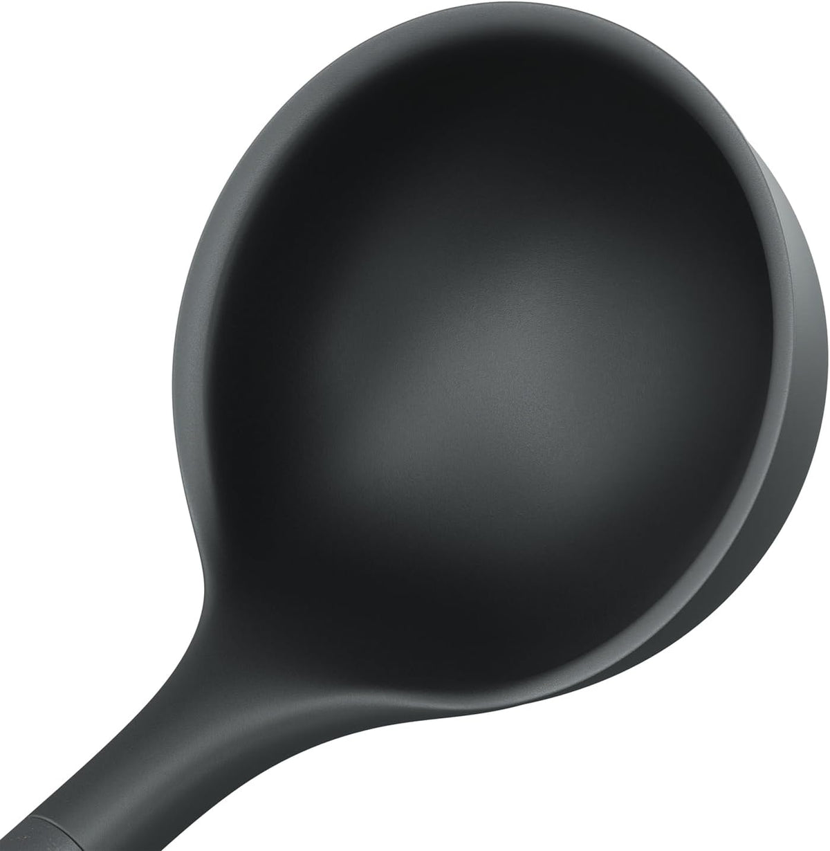 Zyliss Large Ladle, Sustainable Wheatstraw/Nylon, Soup Ladle for Cooking and Serving with Heat Resistant Silicone Head, Beluga Grey, 12.5" x 3.7", Dishwasher Safe, 5 Year Guarantee
