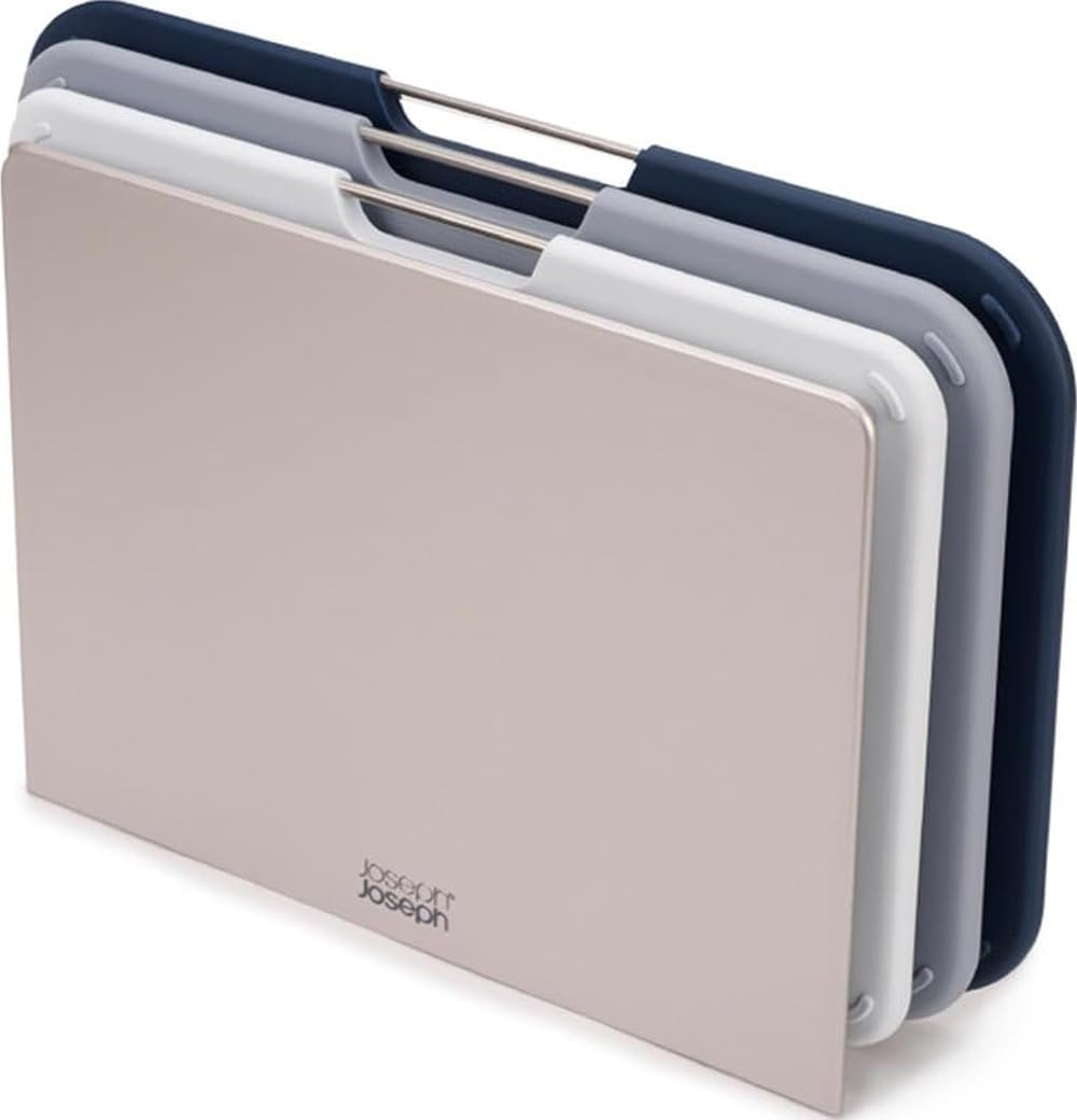 Joseph Joseph Nest 3 Piece Color Coded Cutting Board Set With Storage Stand, Regular - Grey/Blue