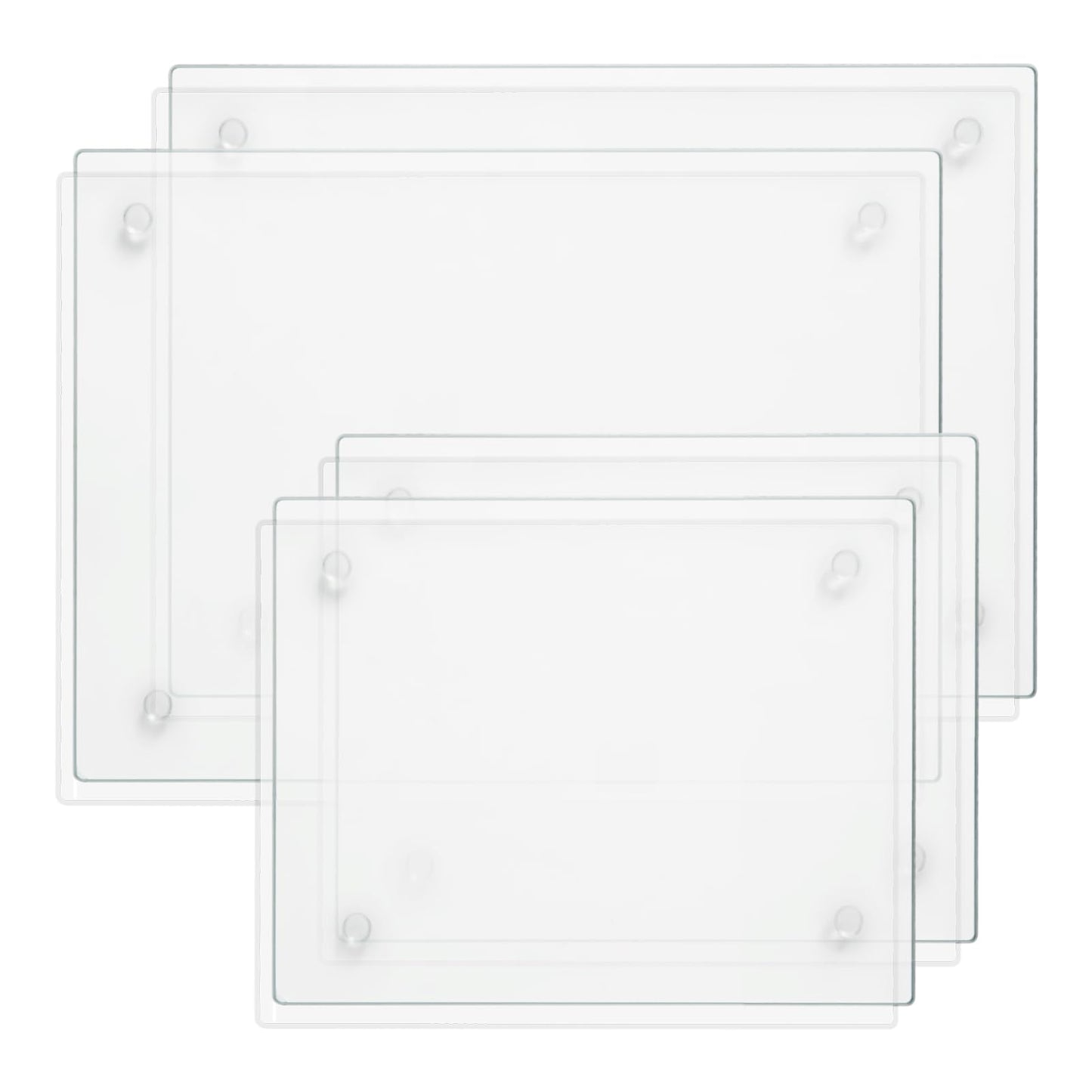 Seelenruhe Tempered Glass Cutting Board for Kitchen Counter, 12x16 inch Clear Cutting Board for Countertop, Non-Slip, Heat-Resistant, Easy to Clean, Kitchen Decoration