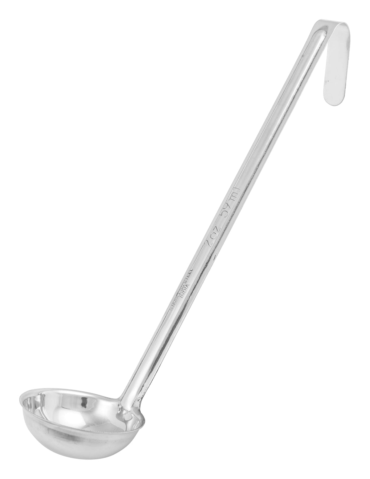 Winco 16 oz Red One Piece Stainless Steel Ladle