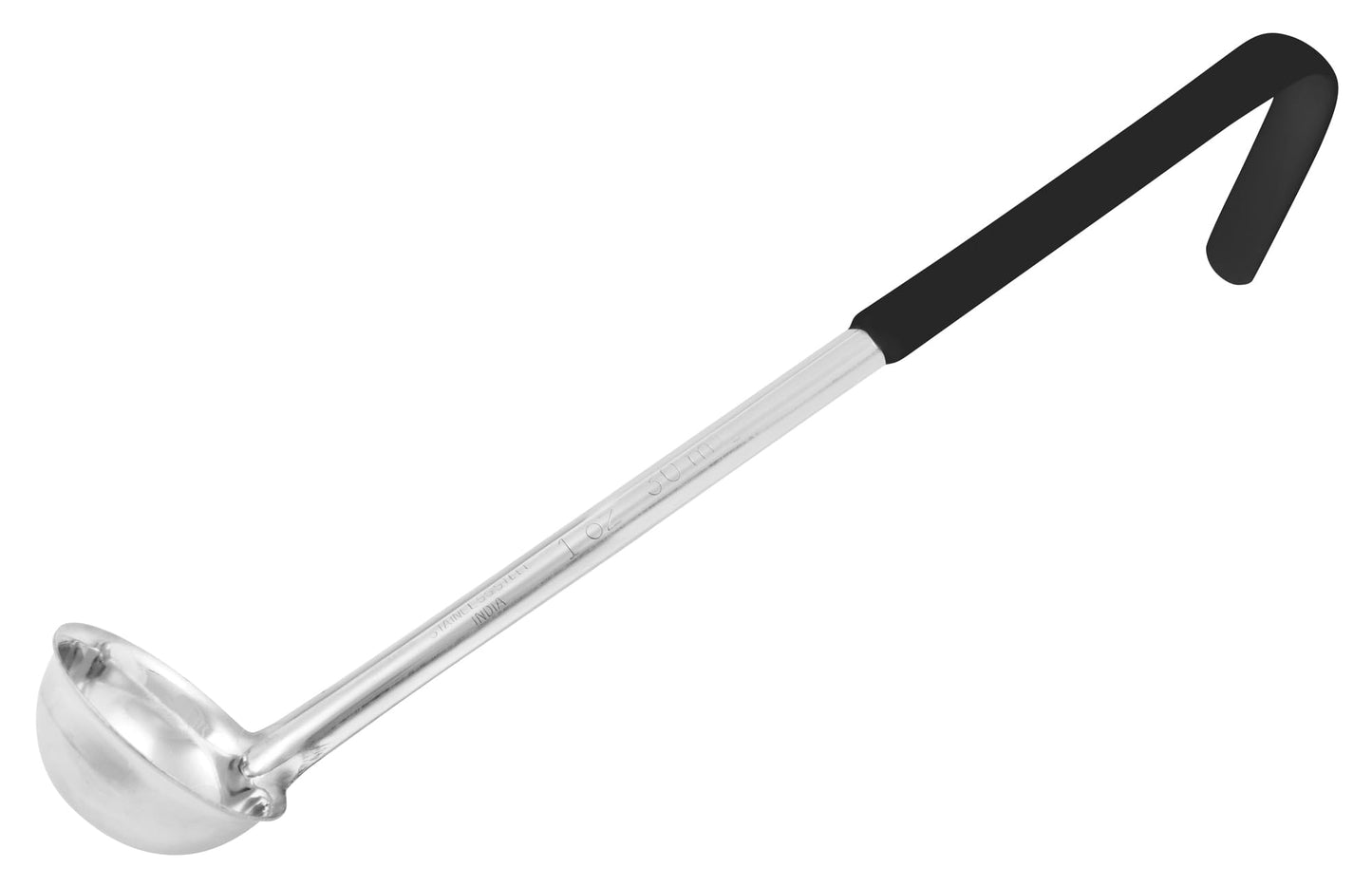 Winco 16 oz Red One Piece Stainless Steel Ladle