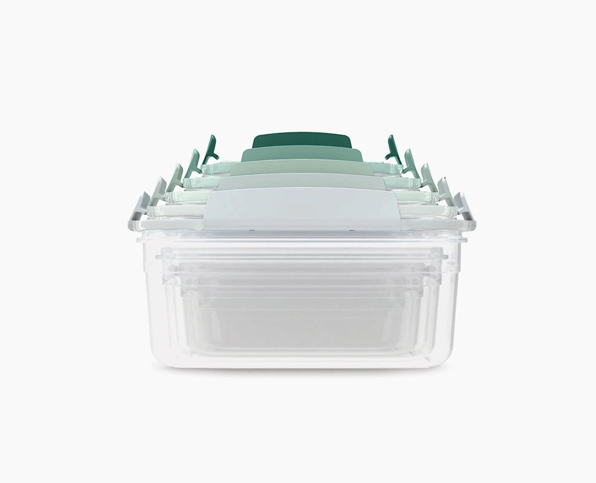 Joseph Joseph Nest Lock Plastic BPA Free Food Storage Container Set with Lockable Airtight Leakproof Lids, 10-Piece, Multi-Color