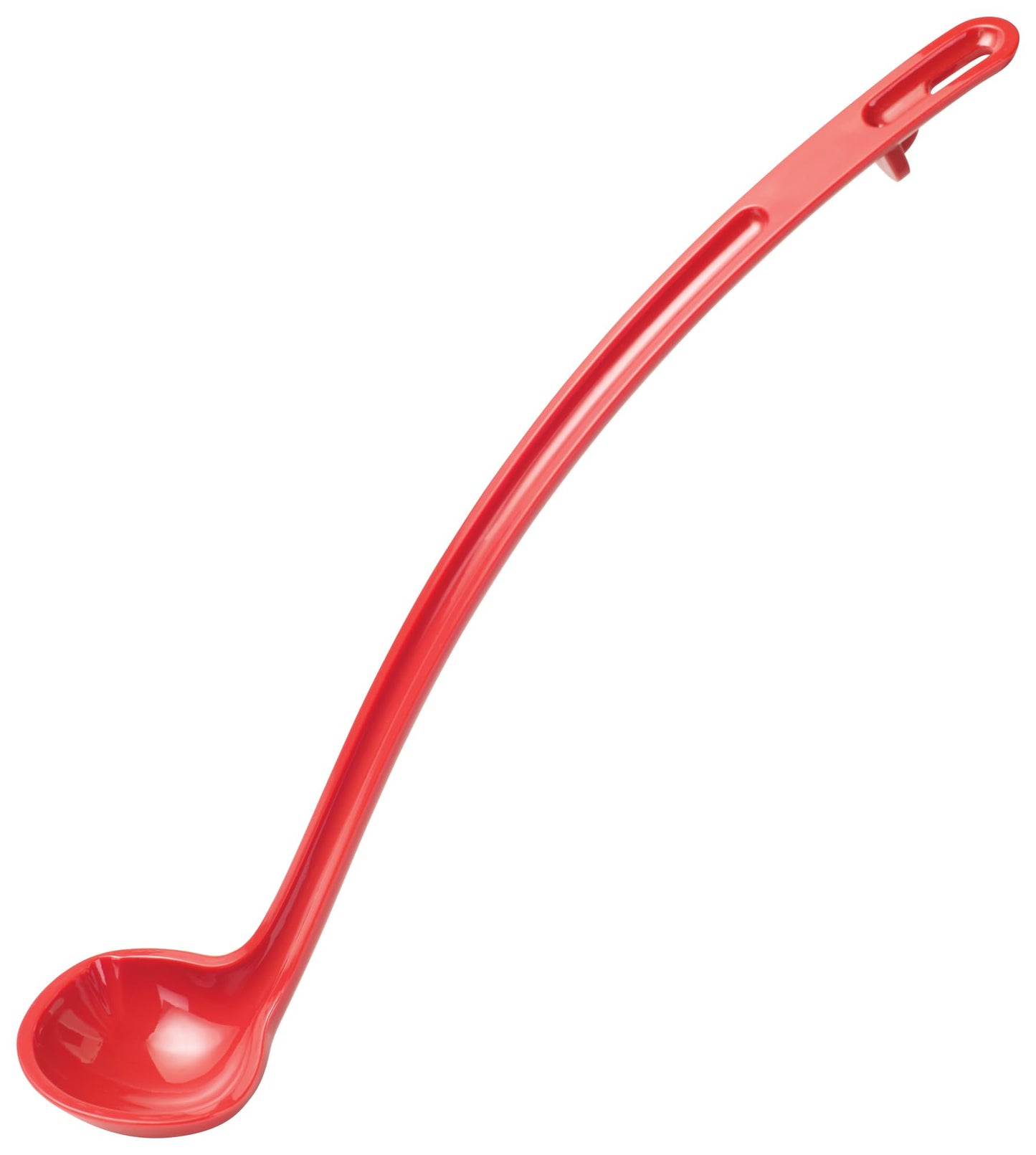 Winco 16 oz Red One Piece Stainless Steel Ladle