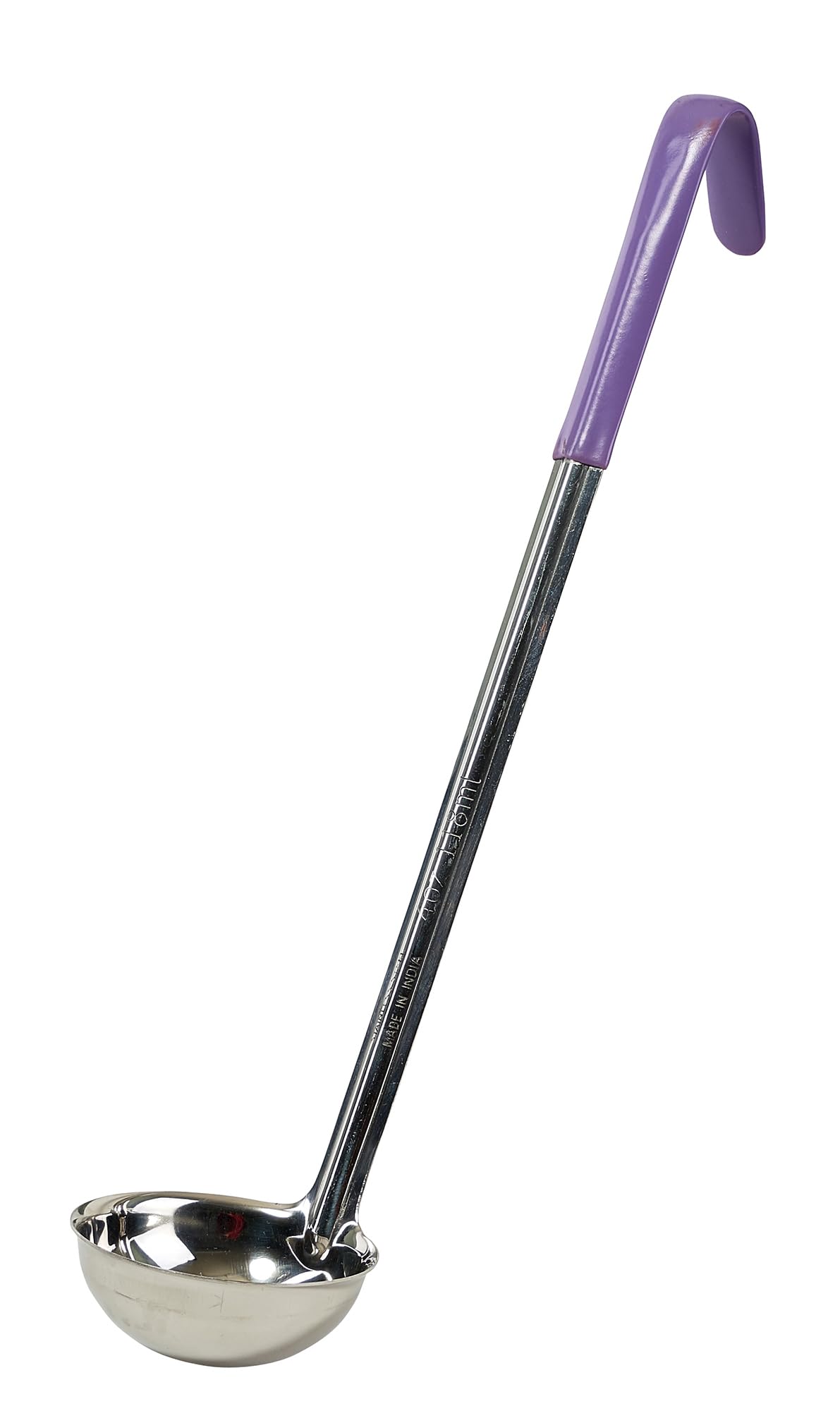 Winco 16 oz Red One Piece Stainless Steel Ladle
