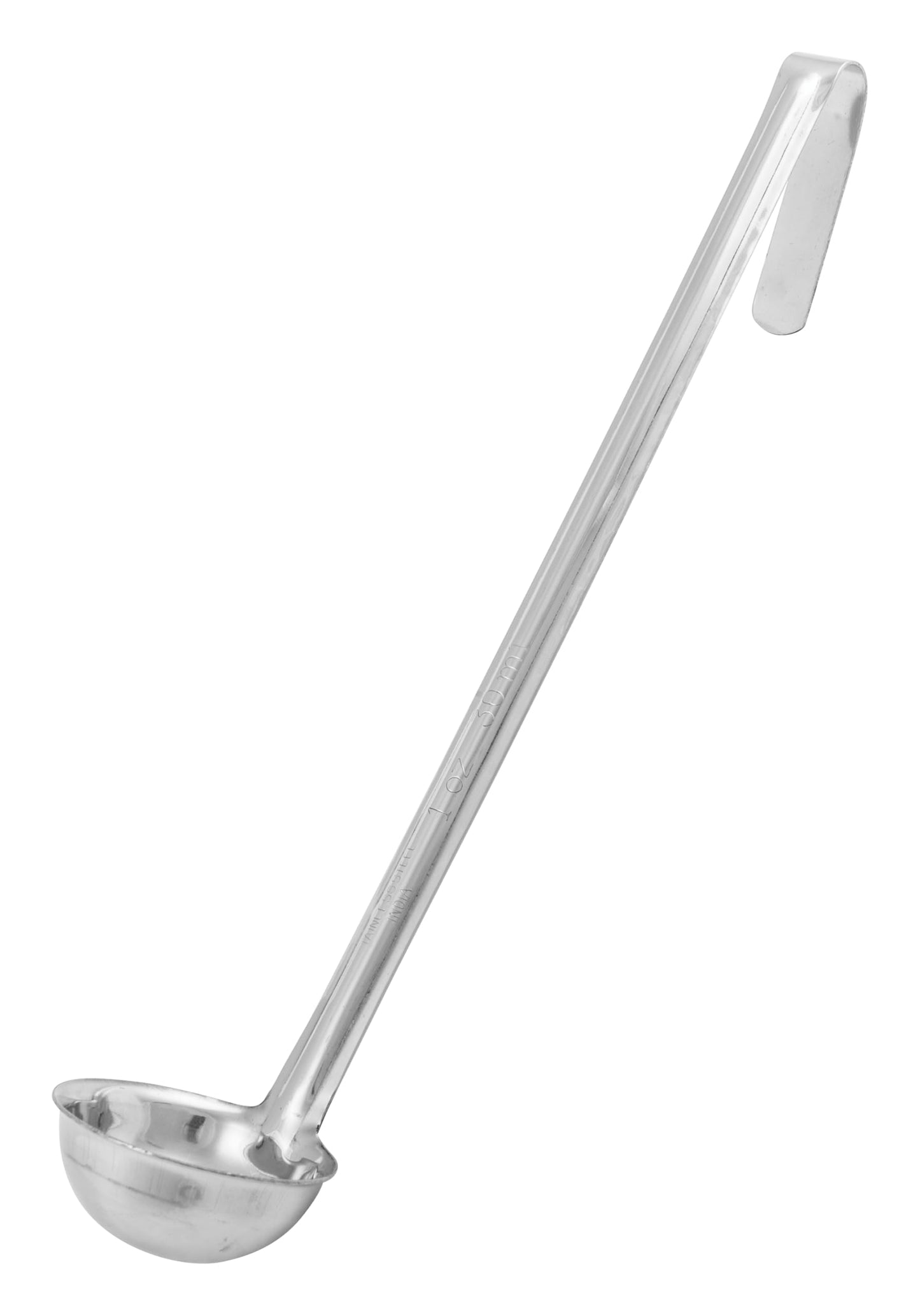 Winco 16 oz Red One Piece Stainless Steel Ladle