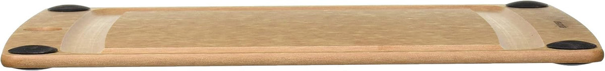 Epicurean All-In-One Cutting Board with Non-Slip Feet and Juice Groove, 11.5" × 9", Natural/Black