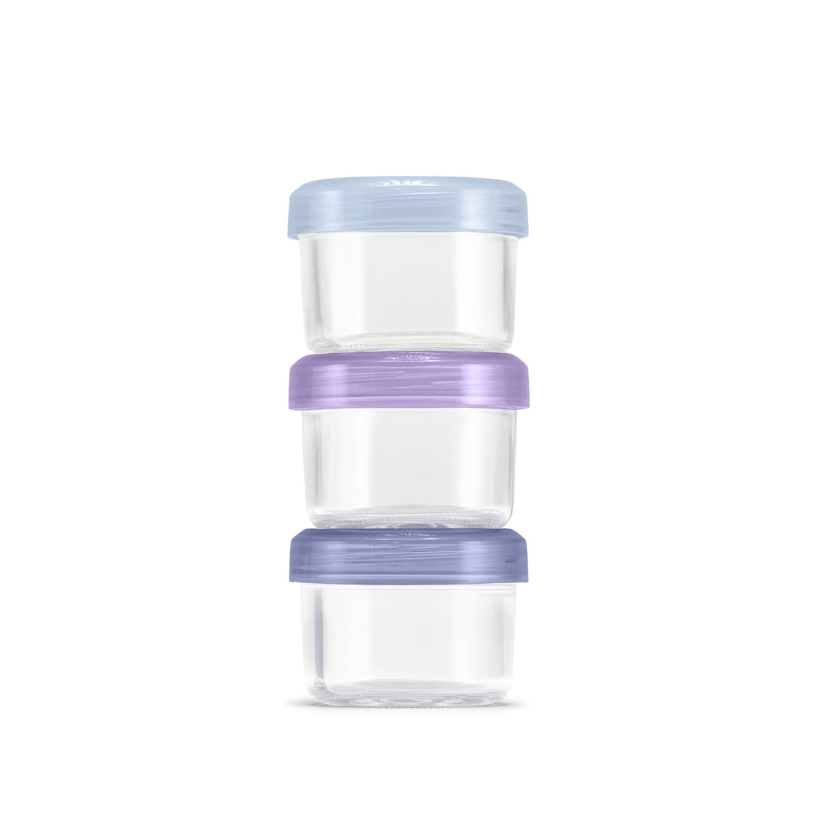 Ello Color Lock 3.4 Cup Glass Meal Prep Containers & Lids, 5 Pack, Desert