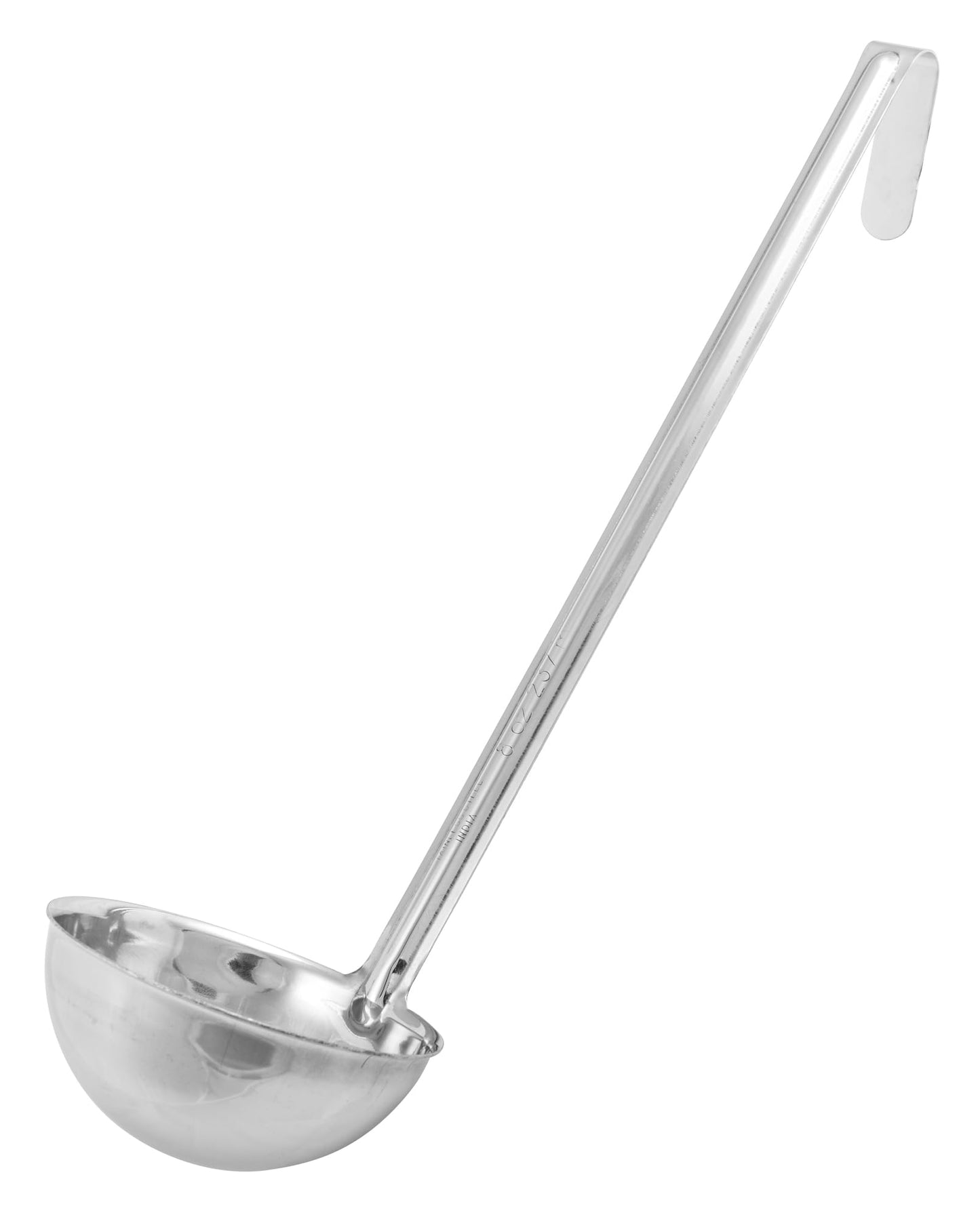 Winco 16 oz Red One Piece Stainless Steel Ladle