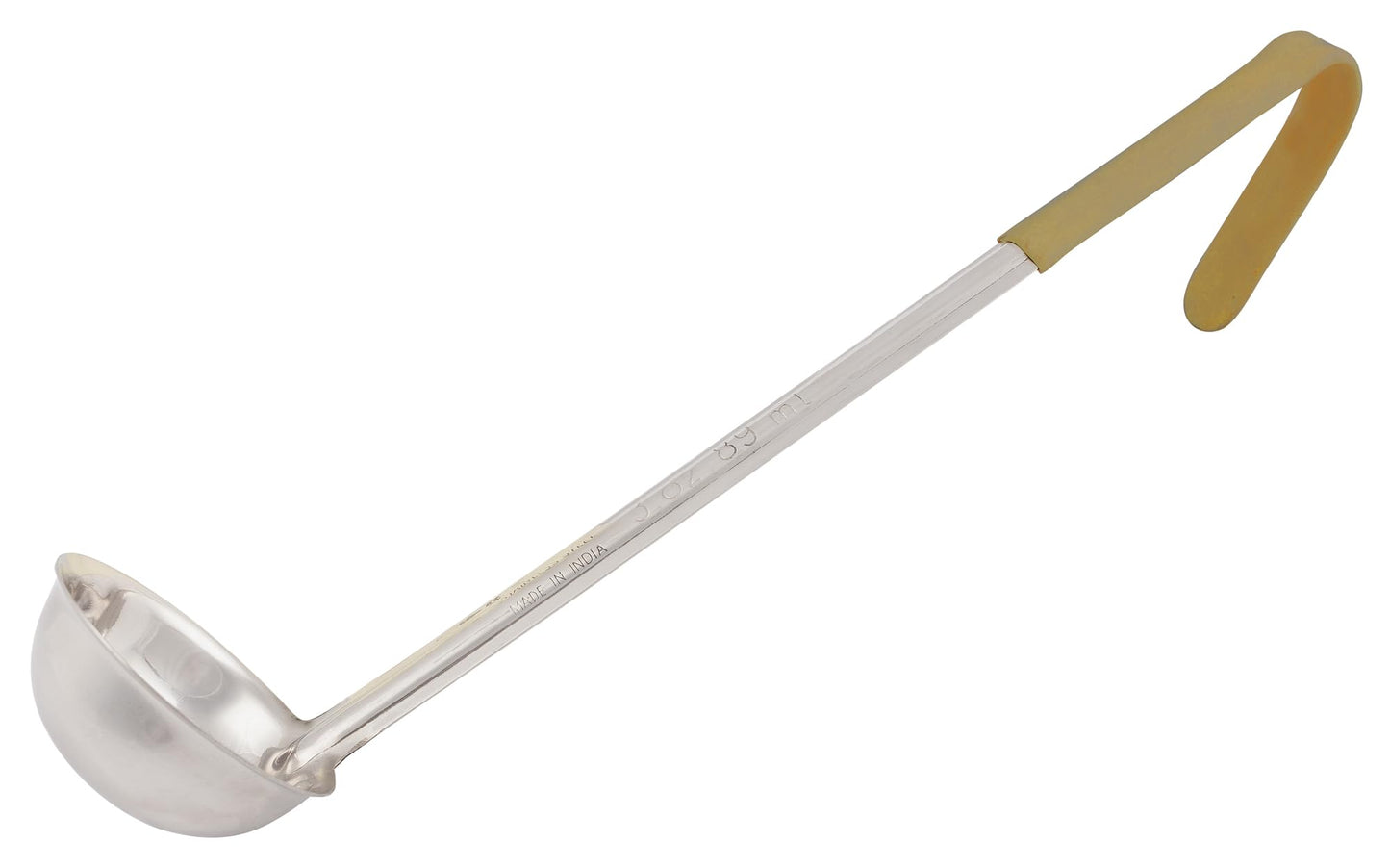 Winco 16 oz Red One Piece Stainless Steel Ladle