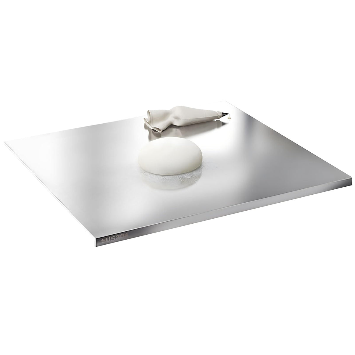Stainless Steel Cutting Boards for Kitchen,304 Stainless Steel Chopping Boards with Lip and Non-slip silicone pad for Countertop Cutting Meats Fruits,Easy To Clean(11.8 * 15.7 * 0.06inch)