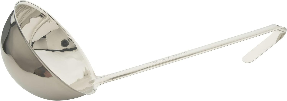 Winco 16 oz Red One Piece Stainless Steel Ladle