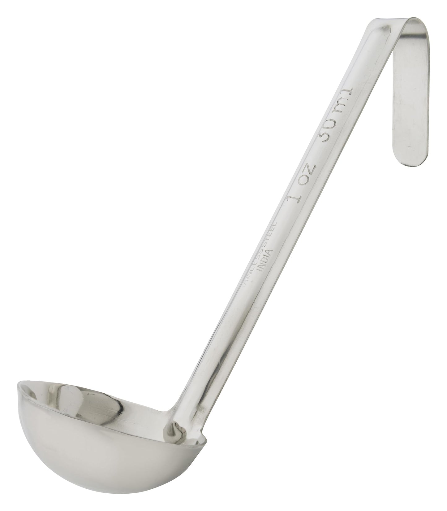 Winco 16 oz Red One Piece Stainless Steel Ladle