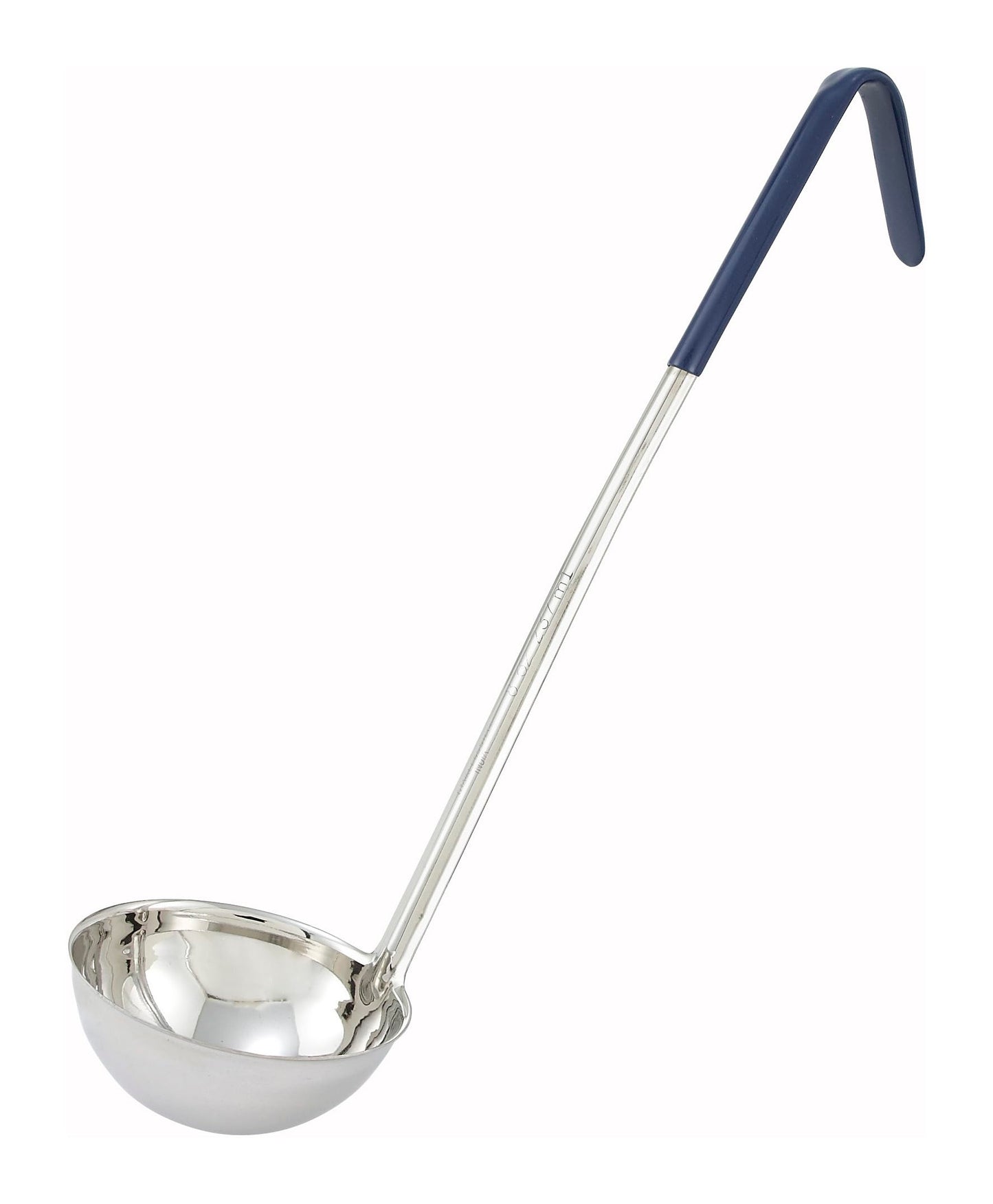 Winco 16 oz Red One Piece Stainless Steel Ladle