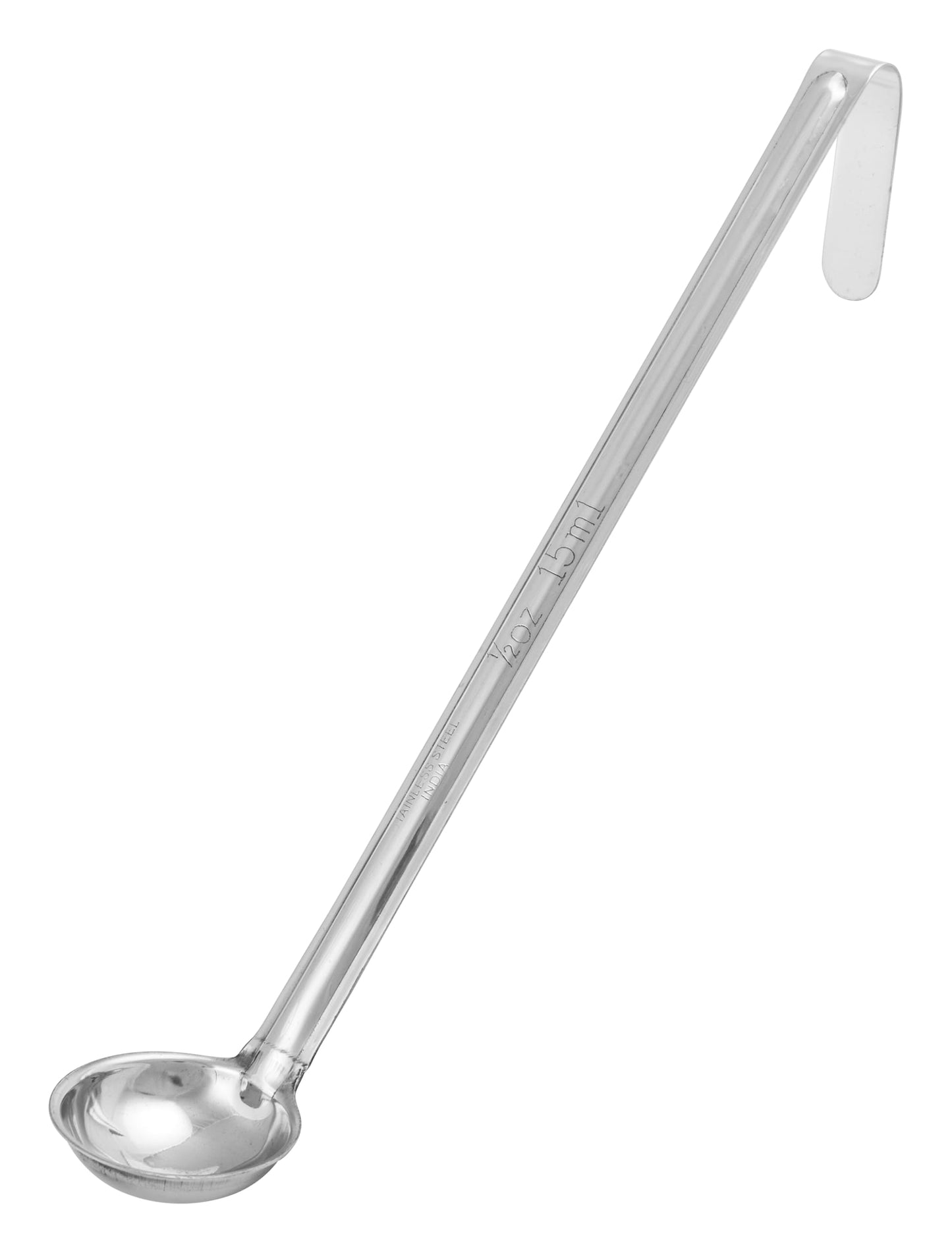 Winco 16 oz Red One Piece Stainless Steel Ladle
