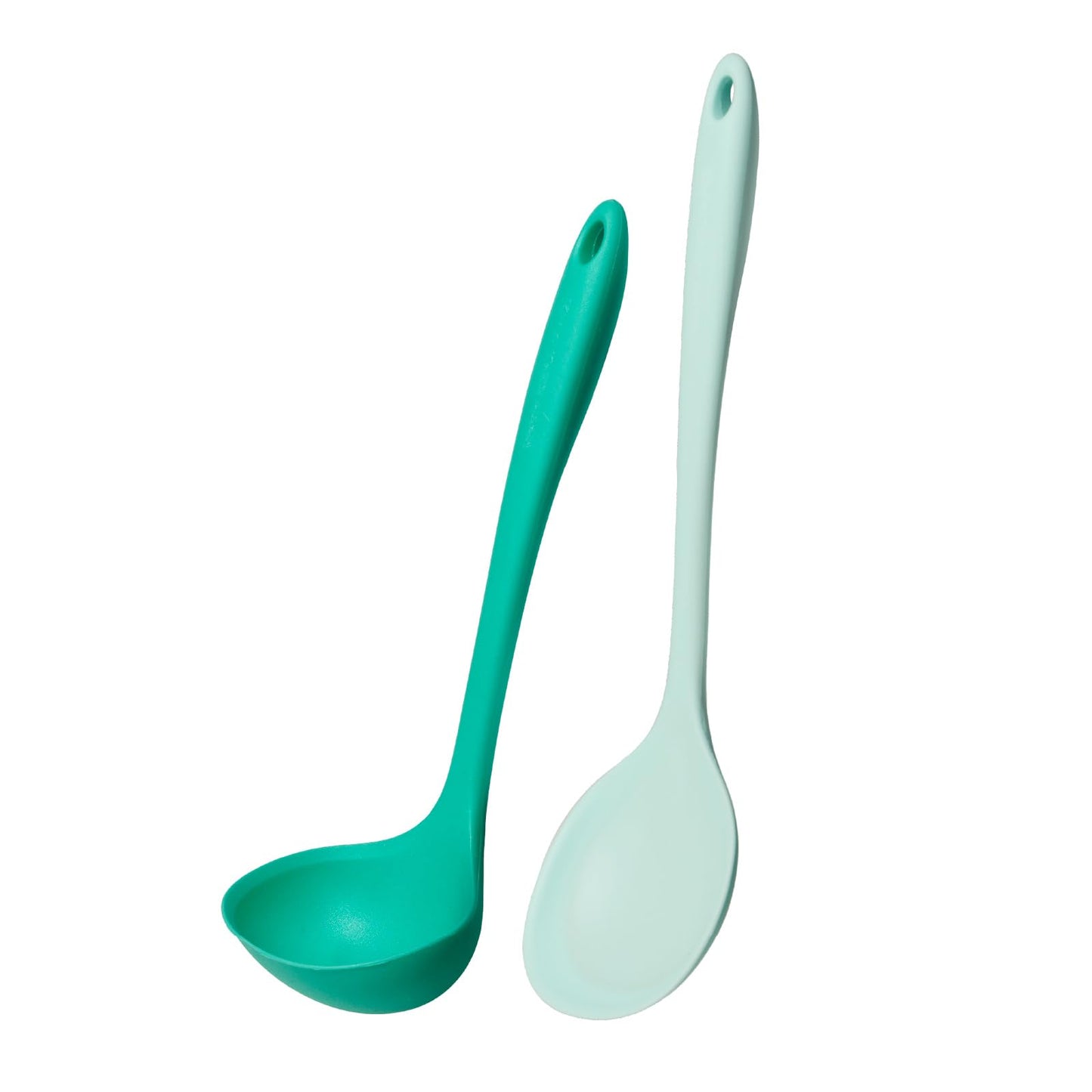 Kitchen Mama DuoEssentials Ladle & Cooking Spoon Set, Red