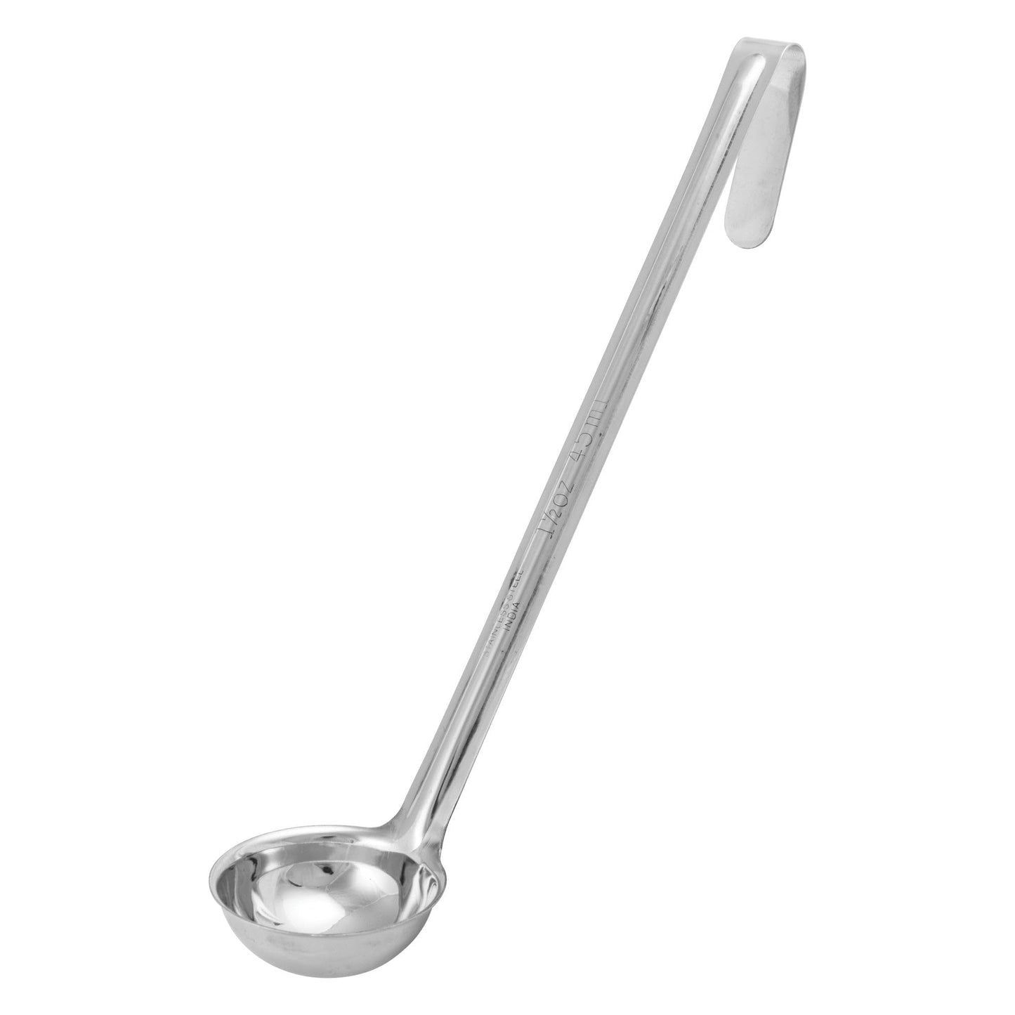 Winco 16 oz Red One Piece Stainless Steel Ladle