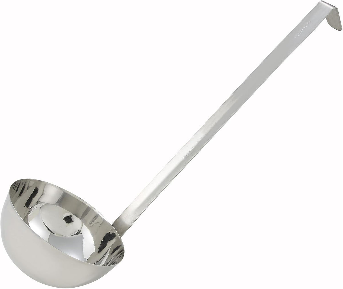 Winco 16 oz Red One Piece Stainless Steel Ladle