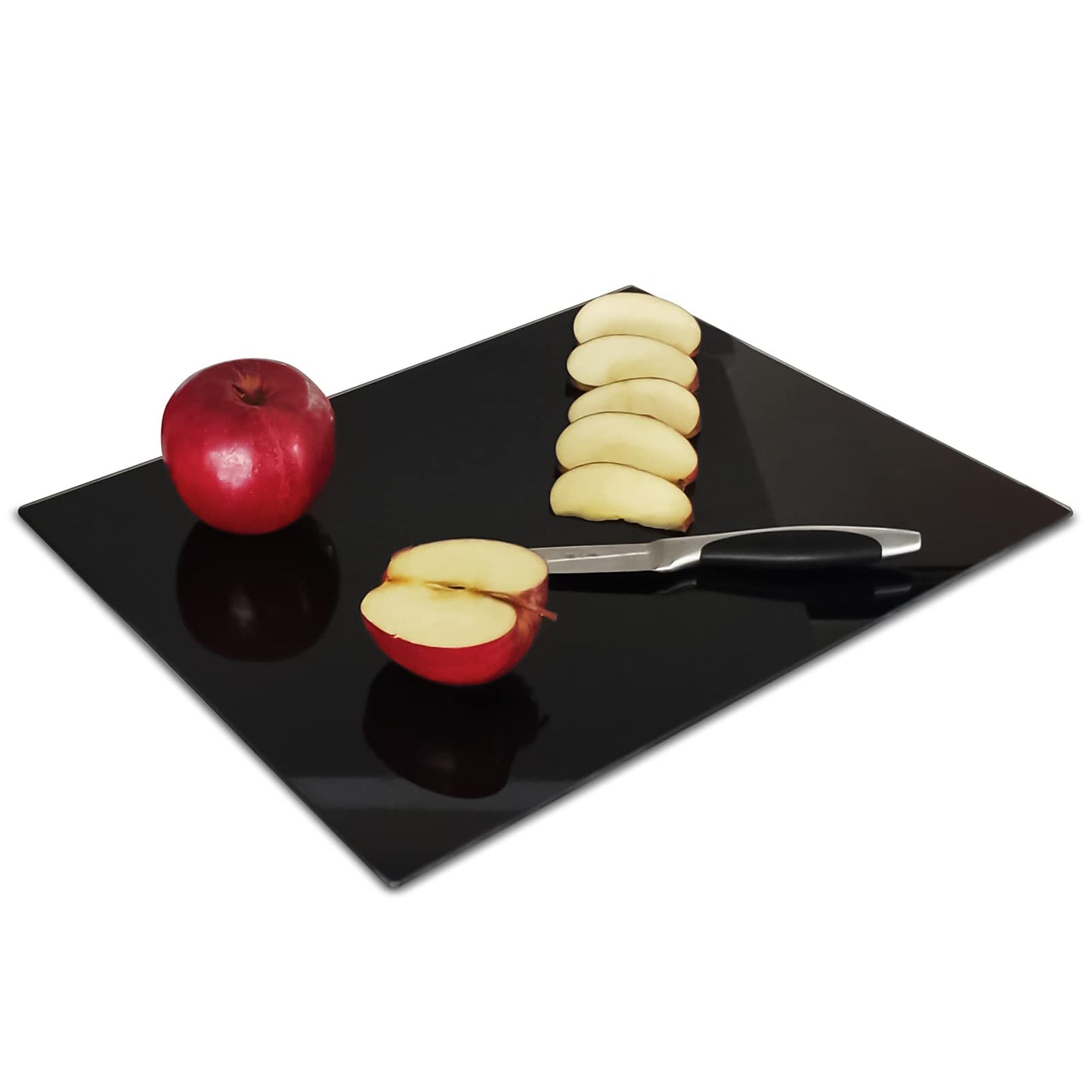 VASUHOME Tempered Glass Cutting Board for Kitchen (12x16"), Long Lasting Clear Glass Cutting Board for Countertop - Scratch, Heat, and Shatter Resistant - Easy to Clean