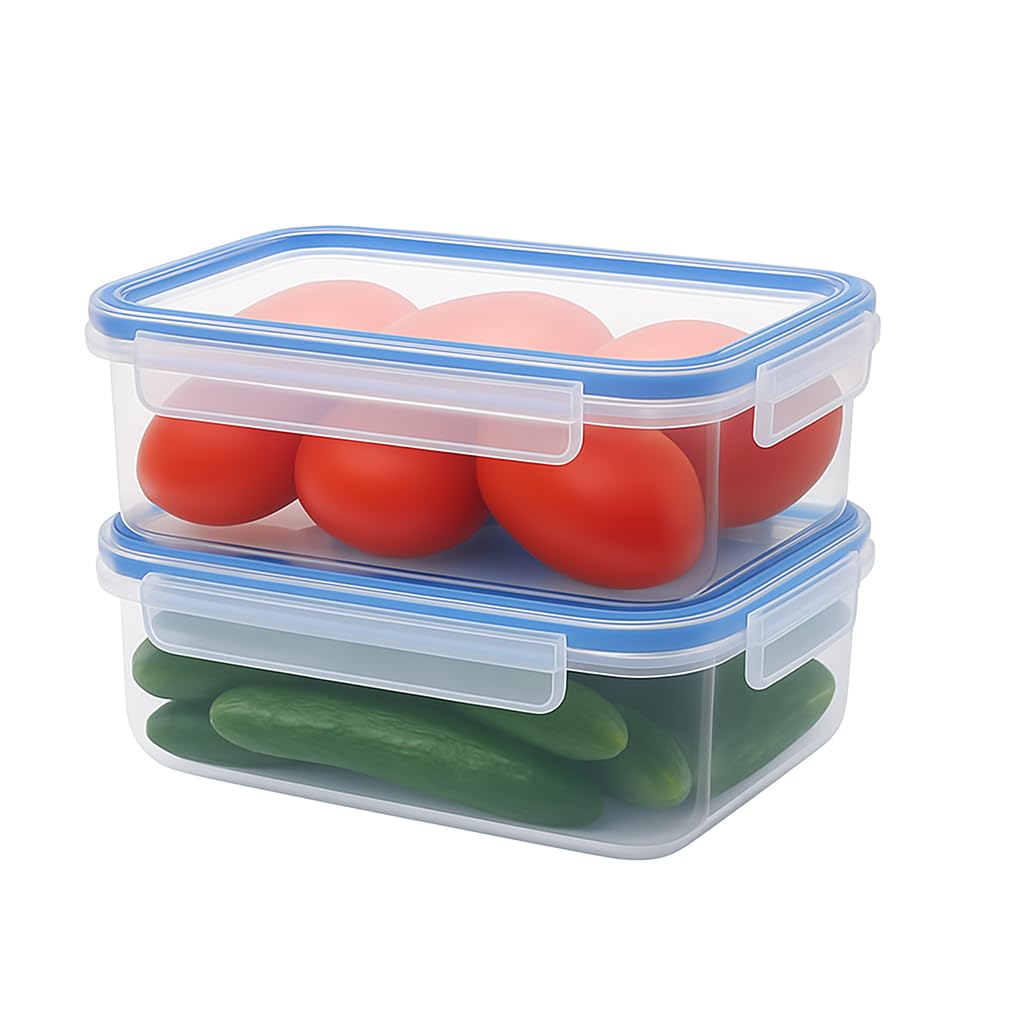 Tribello 68 oz Airtight Food Storage Containers with SnapTight Lids – Clear, Stackable, BPA-Free Meal Prep Containers for Kitchen, Freezer & Pantry – 3-Pack