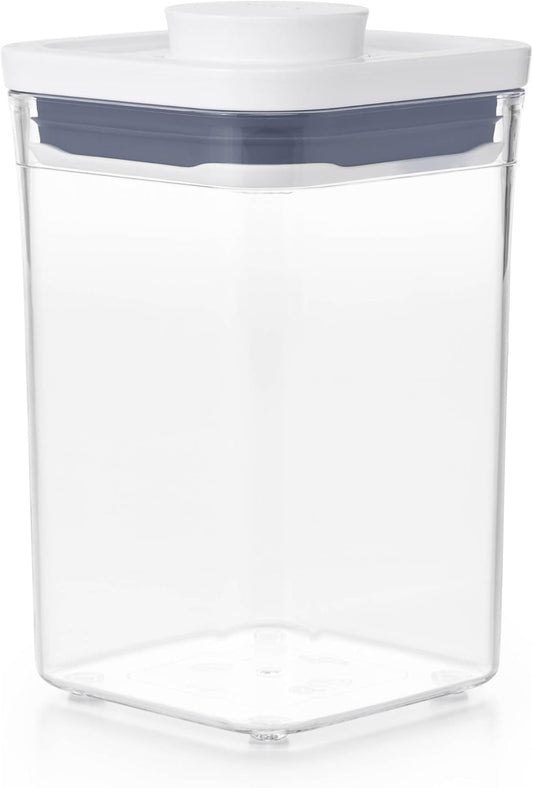 OXO Good Grips POP Container - Airtight Food Storage - Small Square Short 1.1 Qt Ideal for 1 lb of brown sugar or confectioner's sugar