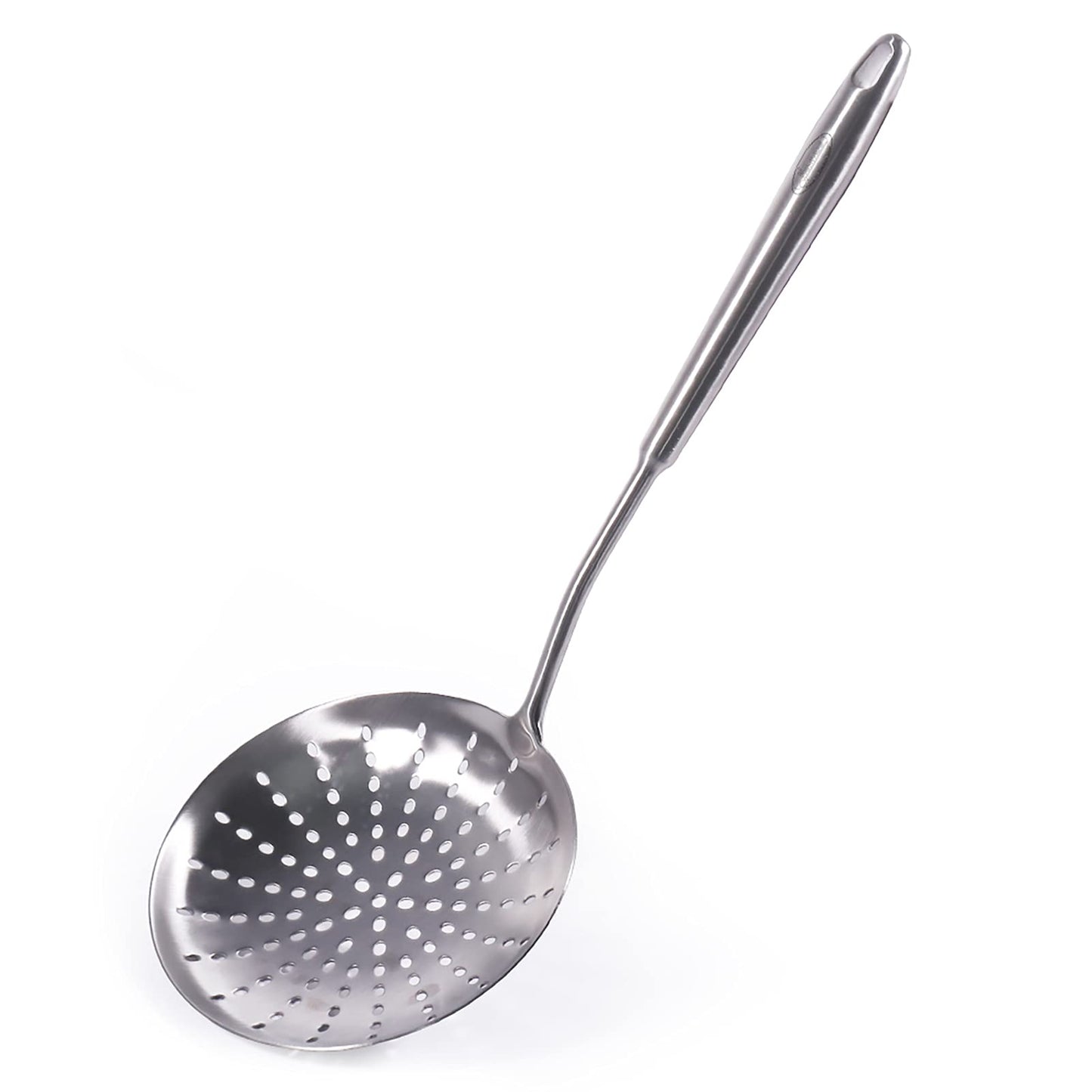 Skimmer Slotted Spoon, [Rustproof, Integral Forming, Durable] Newness 304 Stainless Steel Slotted Spoon with Vacuum Ergonomic Handle, Comfortable Grip Design Strainer Ladle for Kitchen, 14.96 Inches