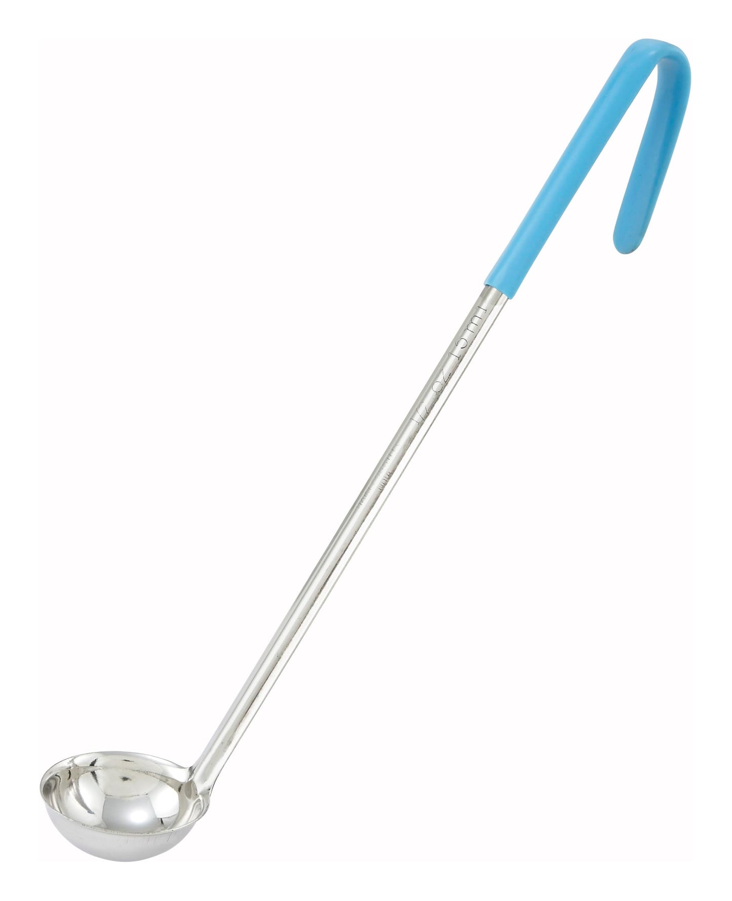 Winco 16 oz Red One Piece Stainless Steel Ladle