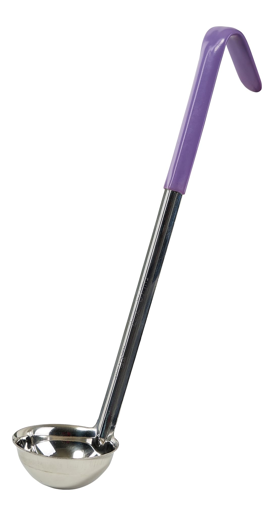Winco 16 oz Red One Piece Stainless Steel Ladle