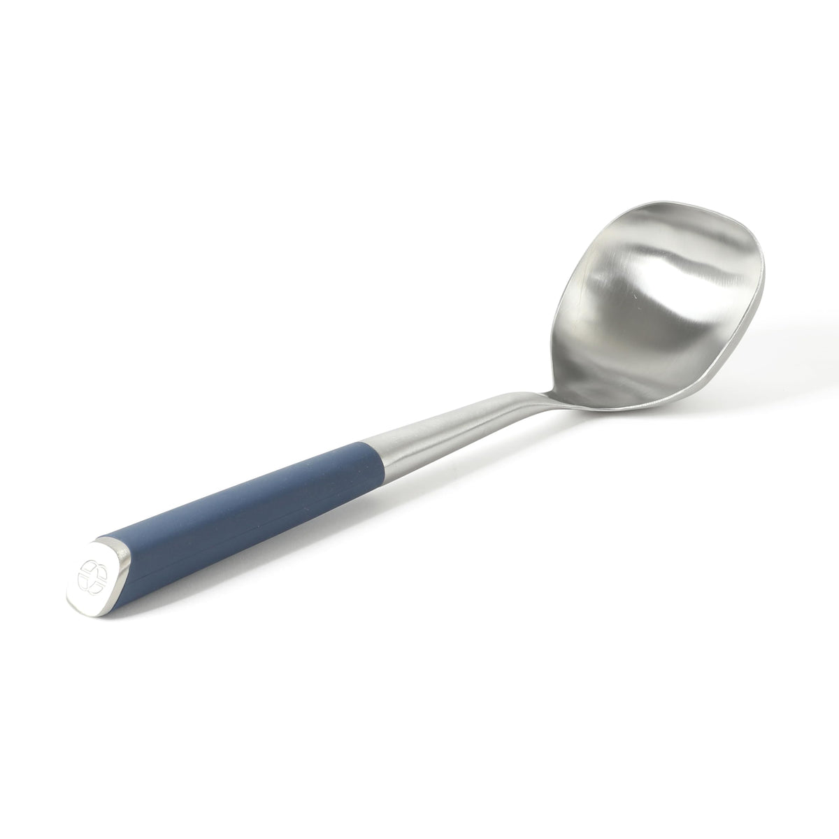Calphalon Edge Soup Ladle, Stainless Steel Soup Ladle, Serving Ladle with Silicone Handle, Heat-Resistant Nonstick-Safe Kitchen Ladle for Soups, Sauces & Stews, Taupe