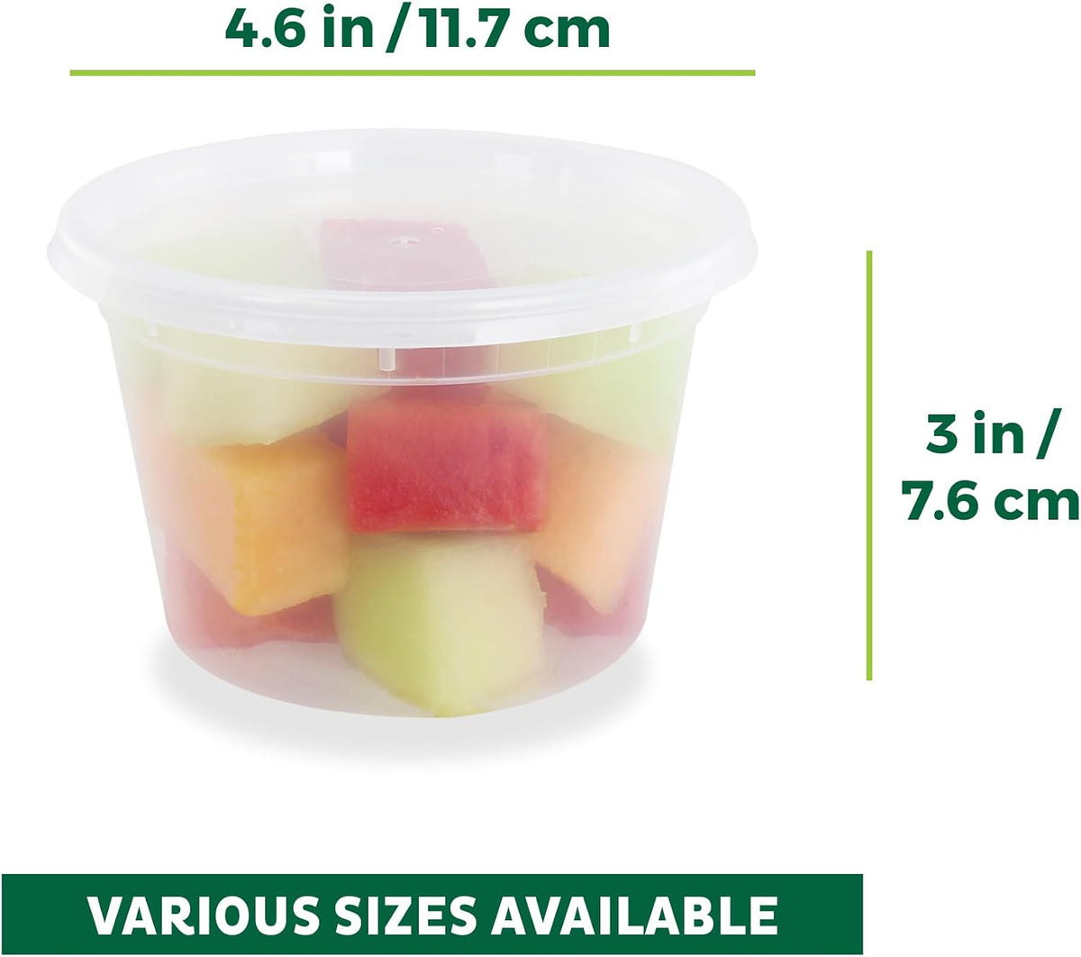 Freshware Food Storage Containers [36 Set] 16 oz Plastic Deli Containers with Lids, Slime, Soup, Meal Prep Containers | BPA Free | Stackable | Leakproof | Microwave/Dishwasher/Freezer Safe
