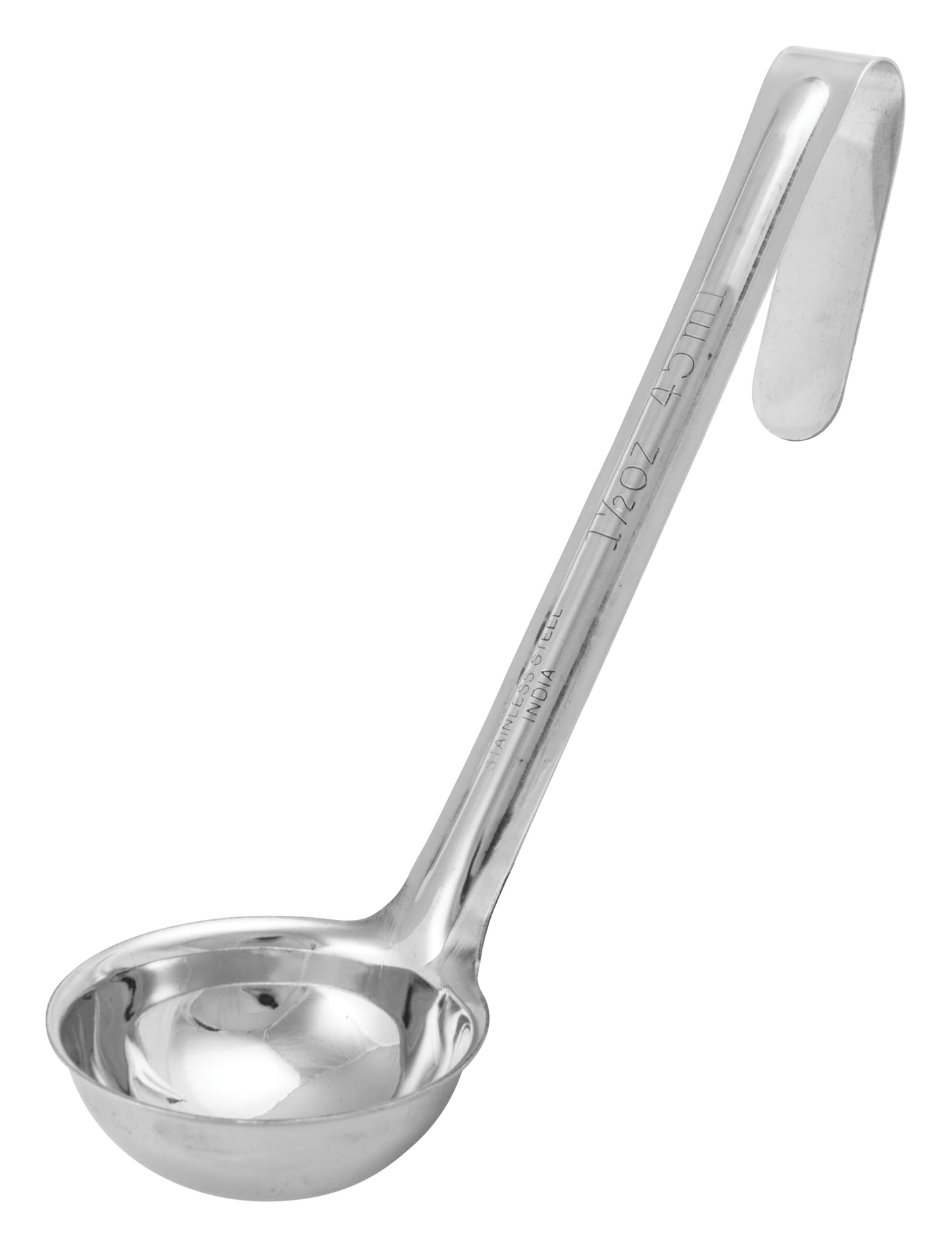 Winco 16 oz Red One Piece Stainless Steel Ladle