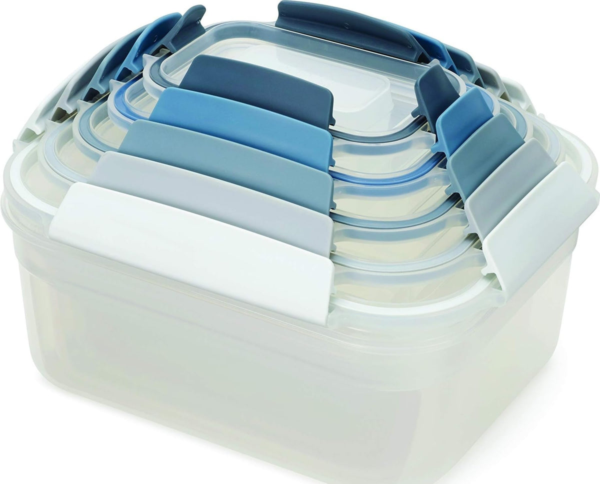 Joseph Joseph Nest Lock Plastic BPA Free Food Storage Container Set with Lockable Airtight Leakproof Lids, 10-Piece, Multi-Color