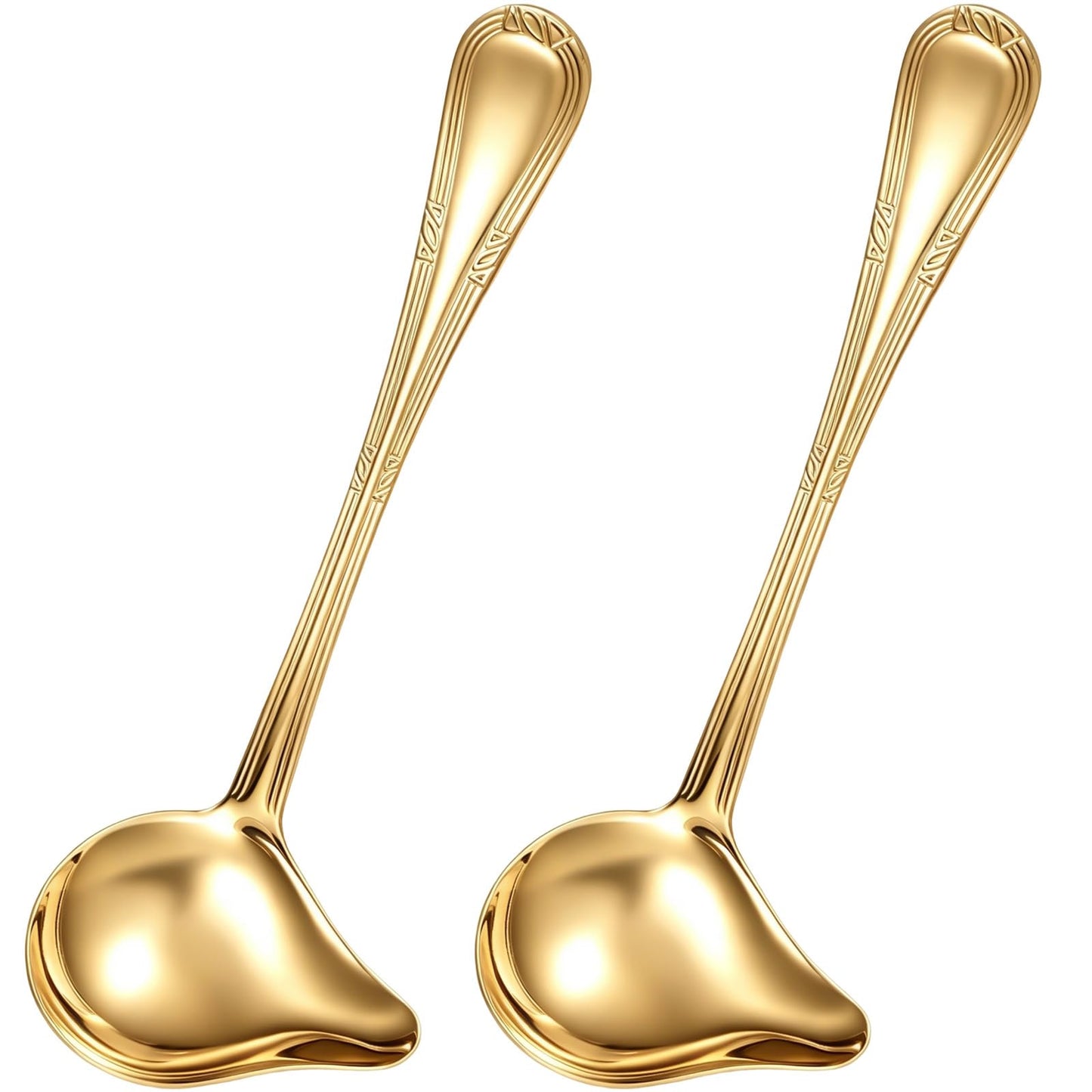 Patelai 2 Pcs Small Ladle Gravy Spoon Drizzle Spoon 1 oz Stainless Steel