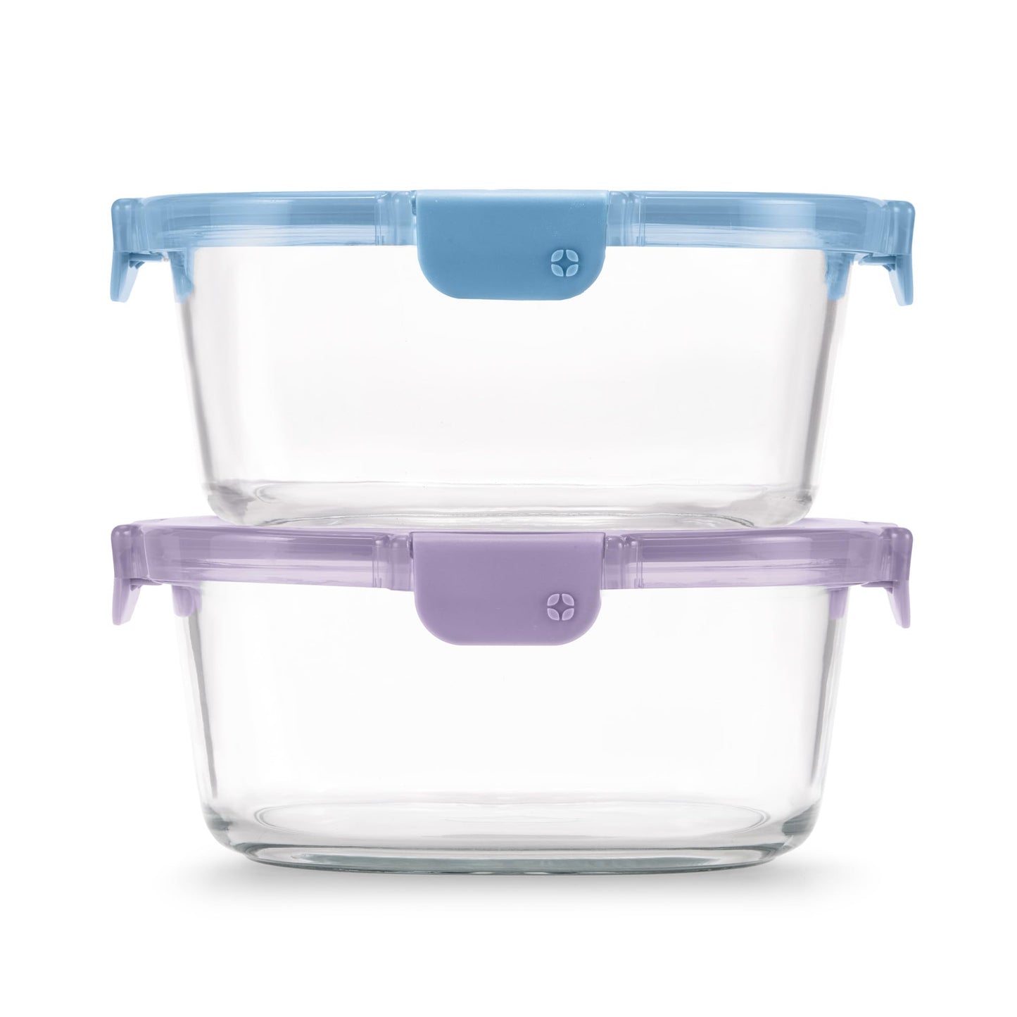 Ello Color Lock 3.4 Cup Glass Meal Prep Containers & Lids, 5 Pack, Desert