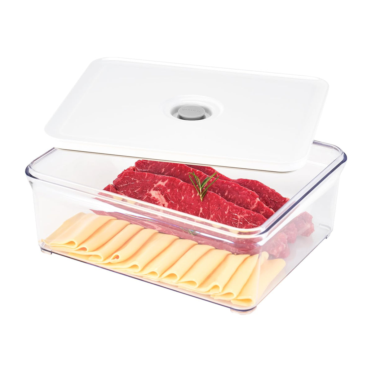 VAKUEN Premium Airtight Food Storage Containers & Vacuum Sealer Machine Starter Set, 4-piece Container with Sealer, 100% Leak Proof,Keep food fresh up to 5 times longer than non-vacuum strorage.
