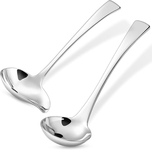KEAWELL Premium Austin 18/10 Sauce & Gravy Ladles, 2-Piece